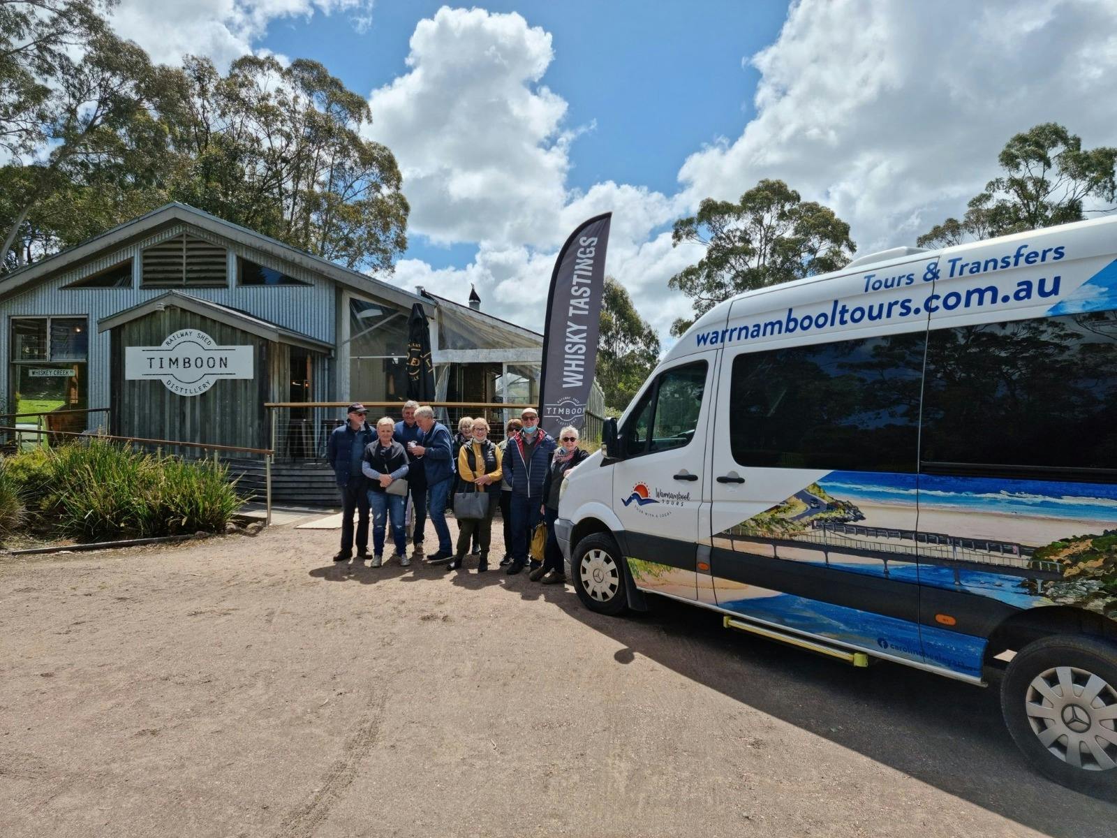 Timboon Whisky Distillery enjoying local  produce.  Warrnambool Tours.  Timboon. Victoria. Australia