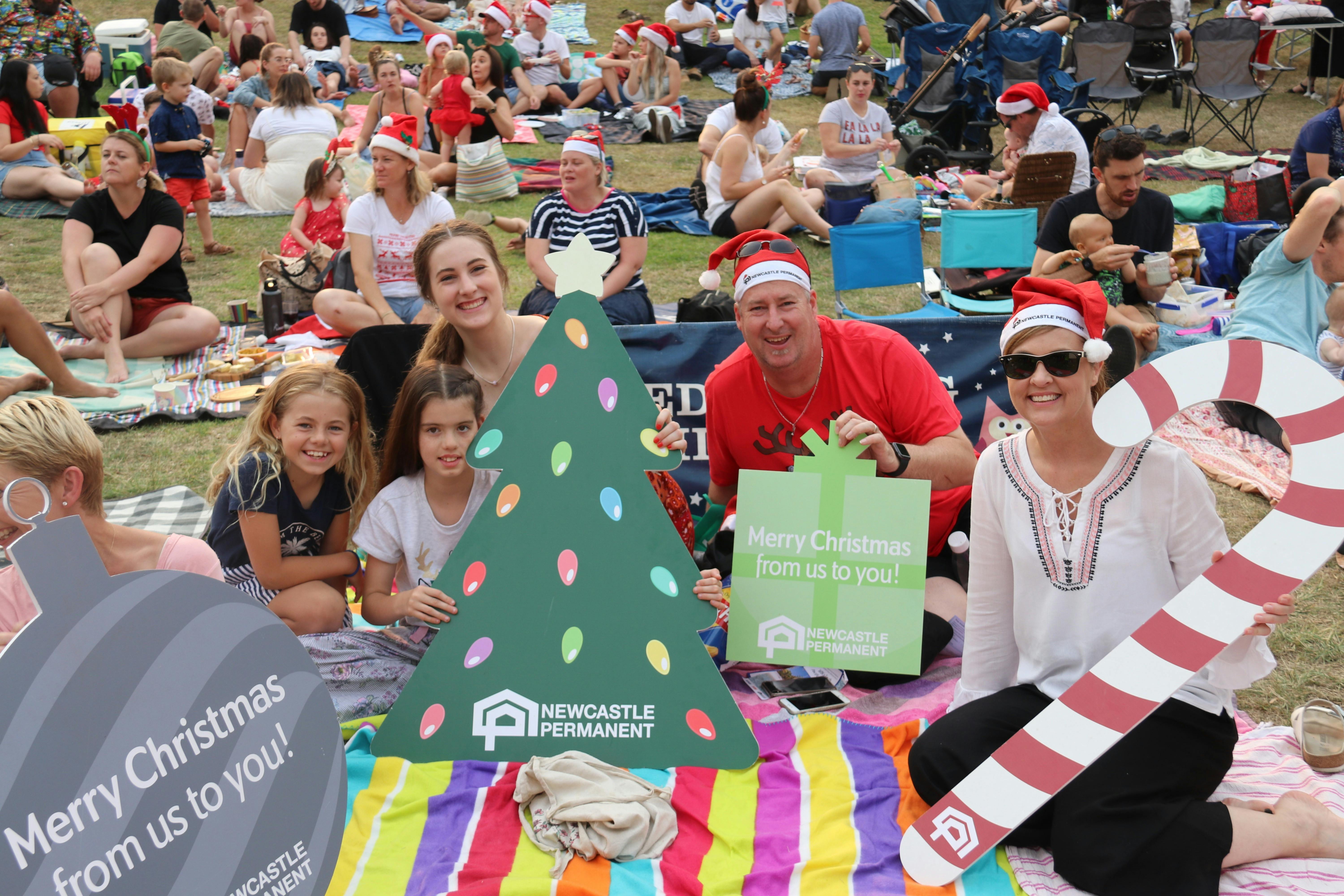 People at Christmas in the park