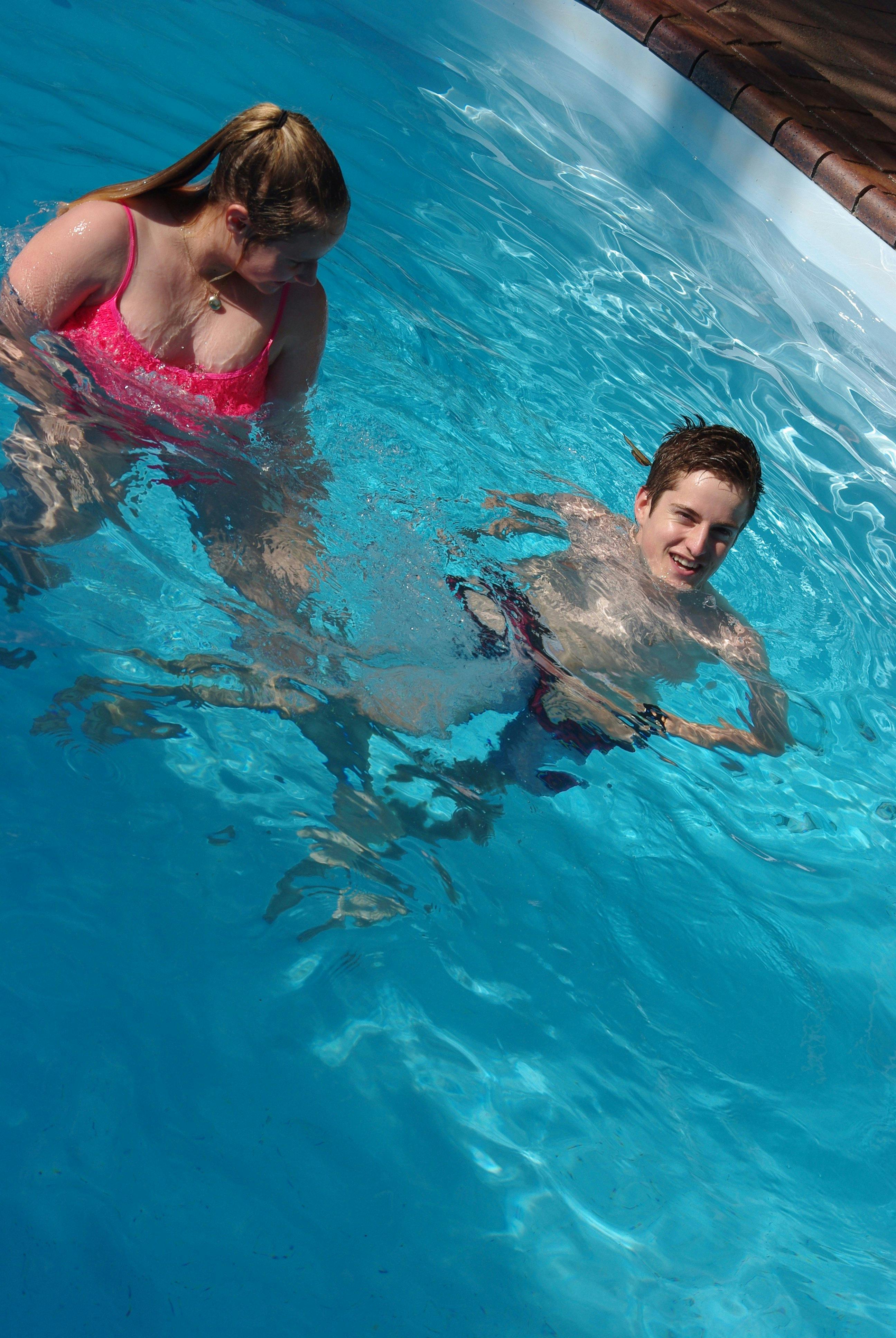 Great fun in Ashs pool