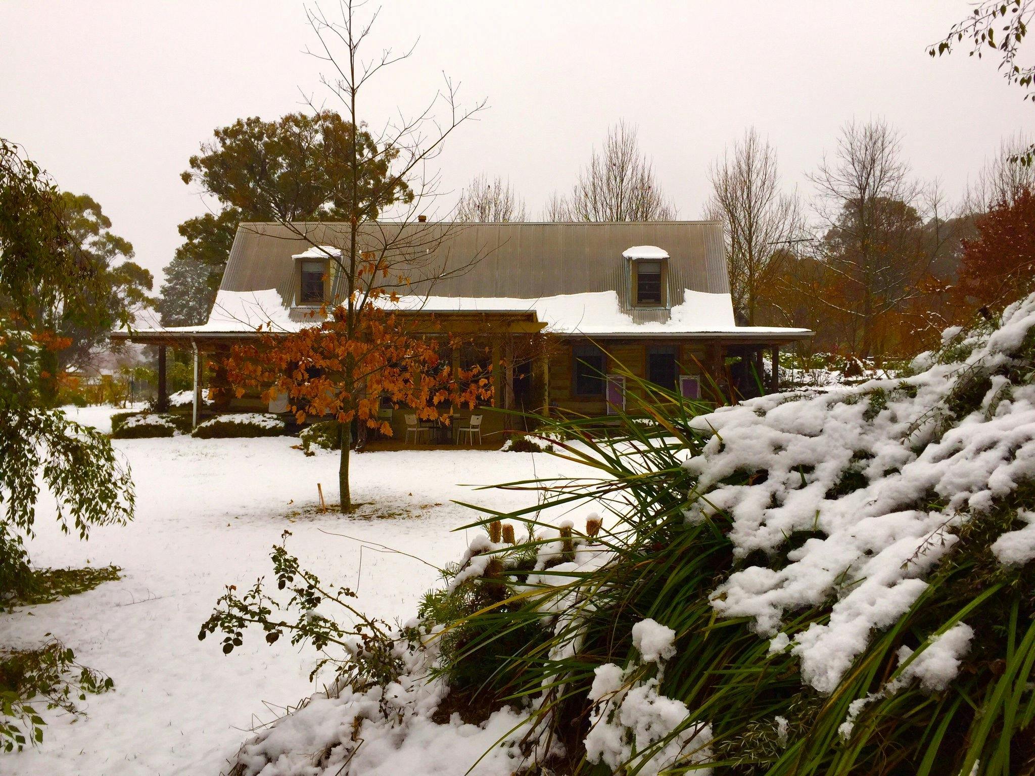 Lodge in snow