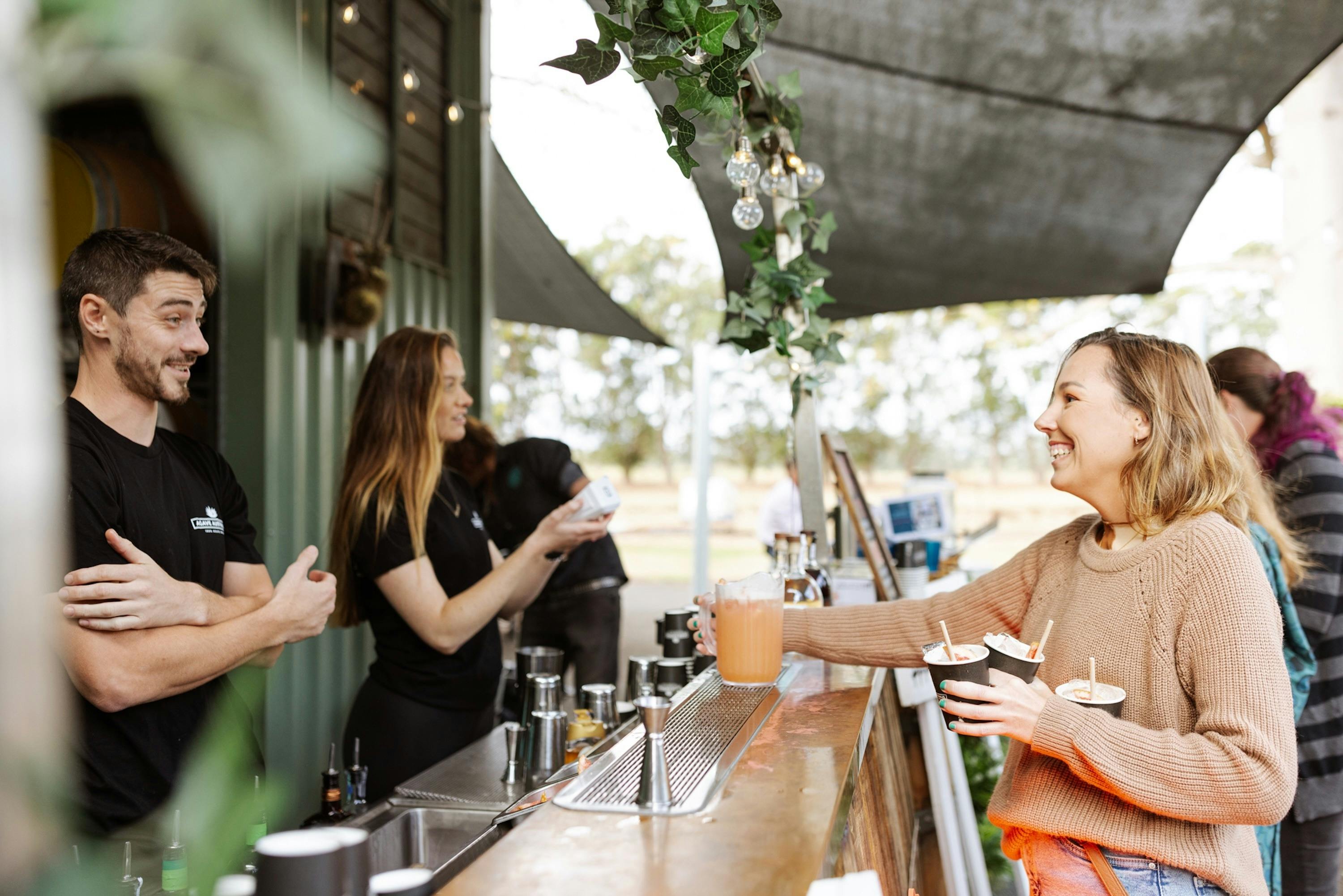 Live music and drinks at the Mt Uncle Distillery pop-up bar