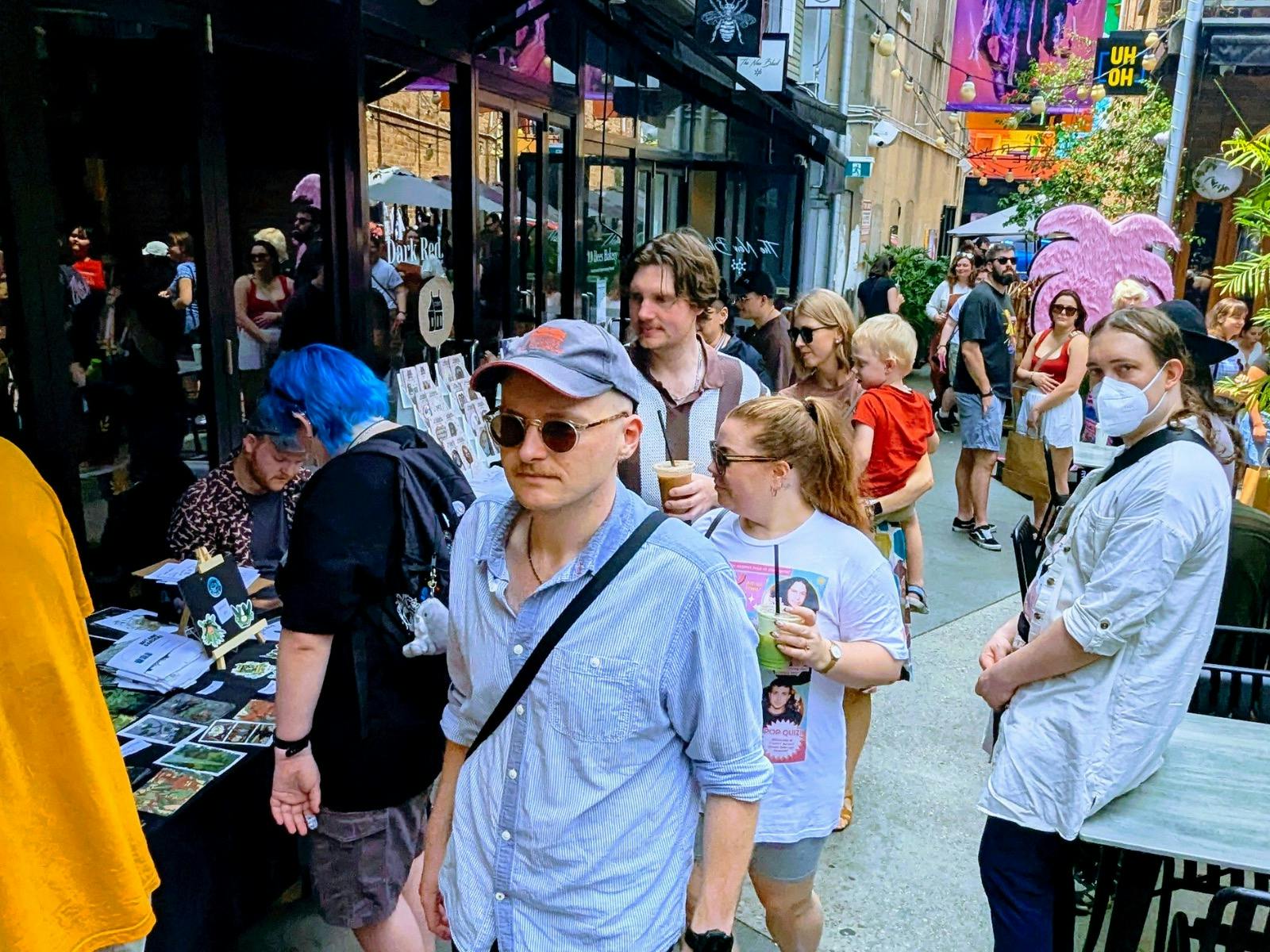 Market goers at 2025 Queer Slice markets