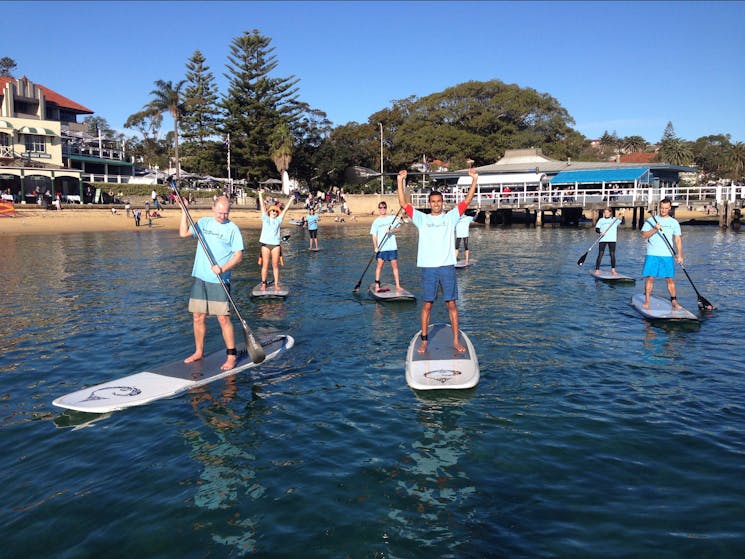 Group Stand Up Paddling Lessons at Watsons Bay