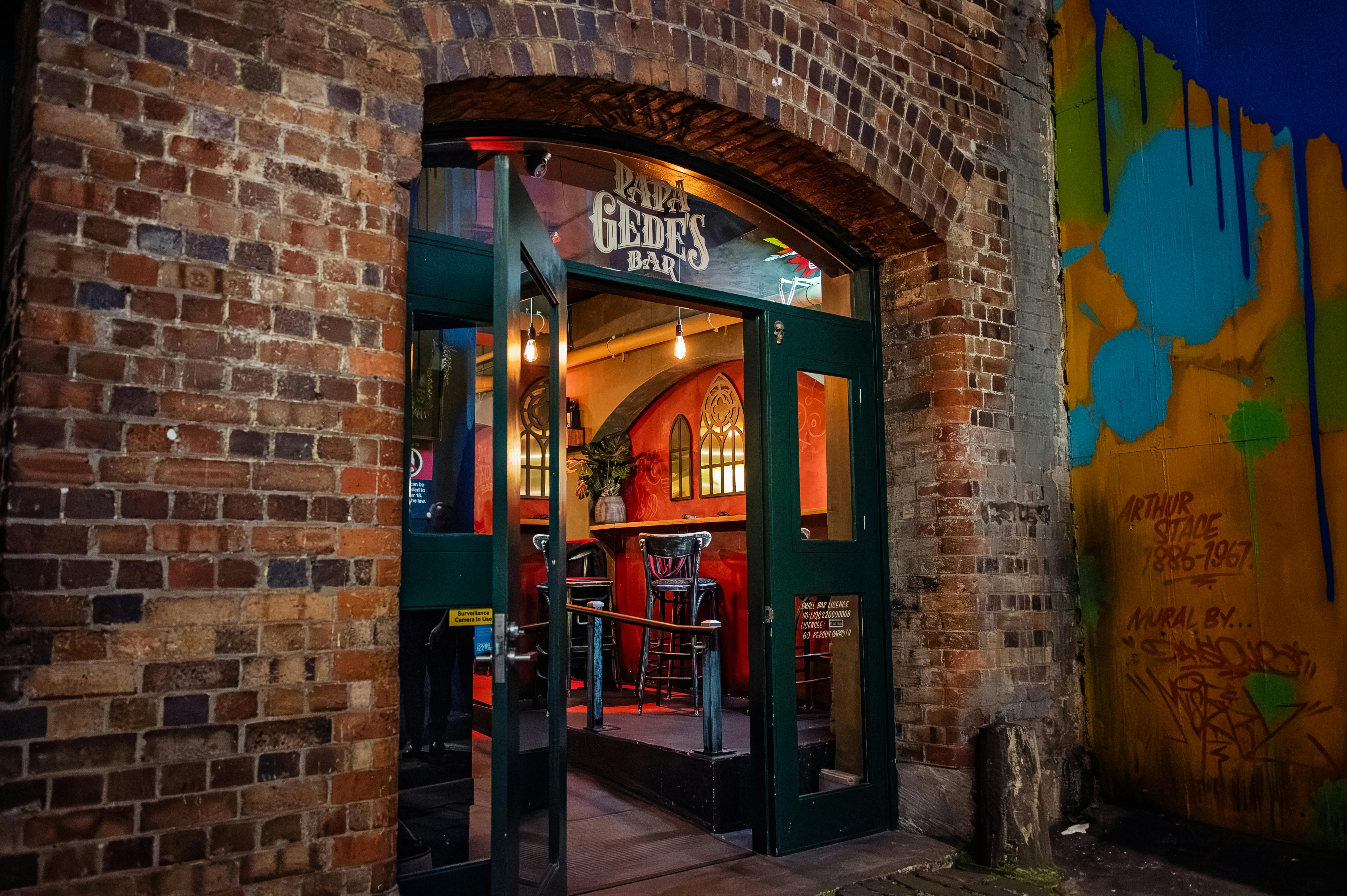 Laneway entrance to Papa Gede's cocktail bar
