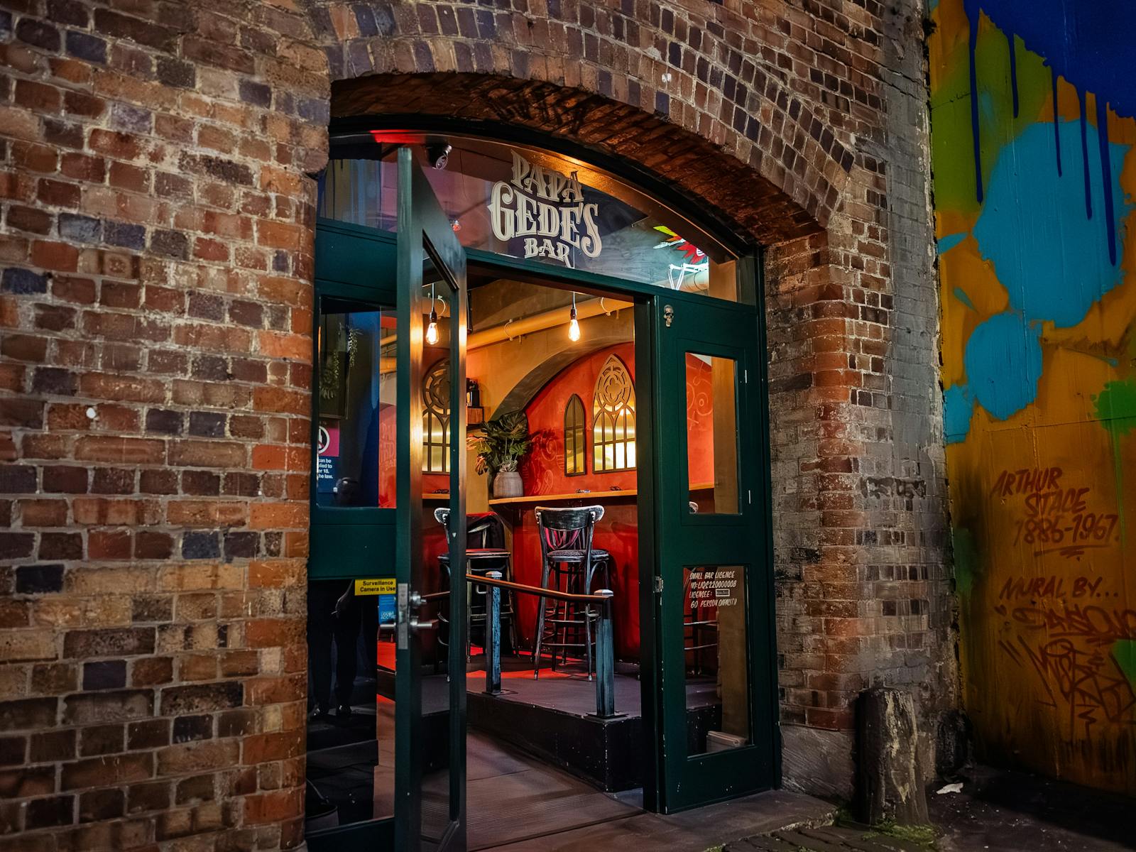Laneway entrance to Papa Gede's cocktail bar