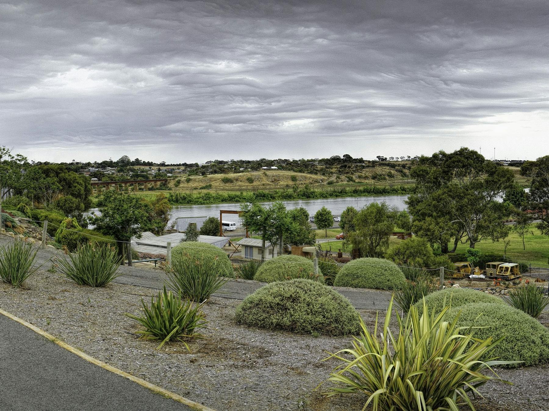 Overlooking the Wharf Precinct and Sturt Reserve from Wharf Hill