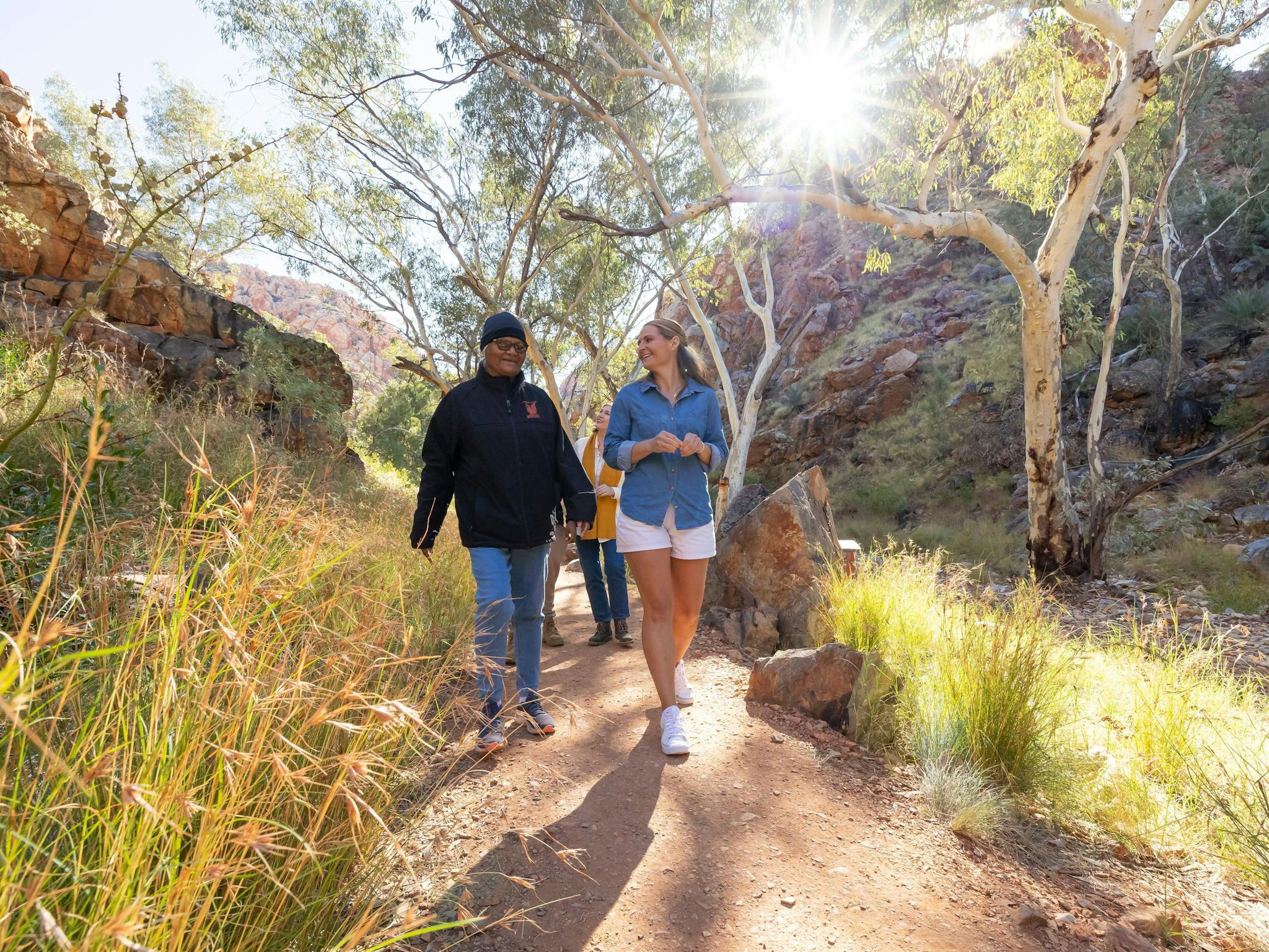 Couple on a cultural tour at Standley Chasm