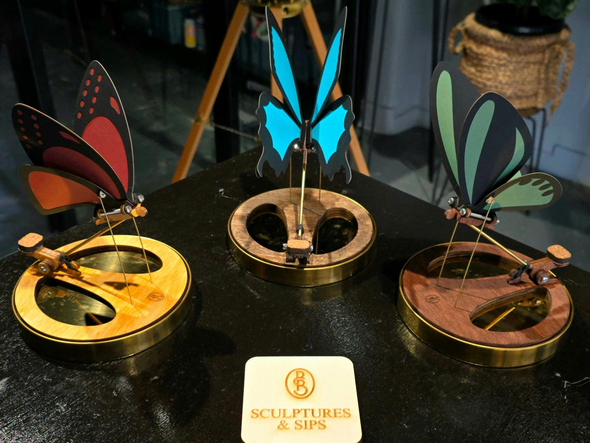 Sculptures and Sips Flapping Butterfly