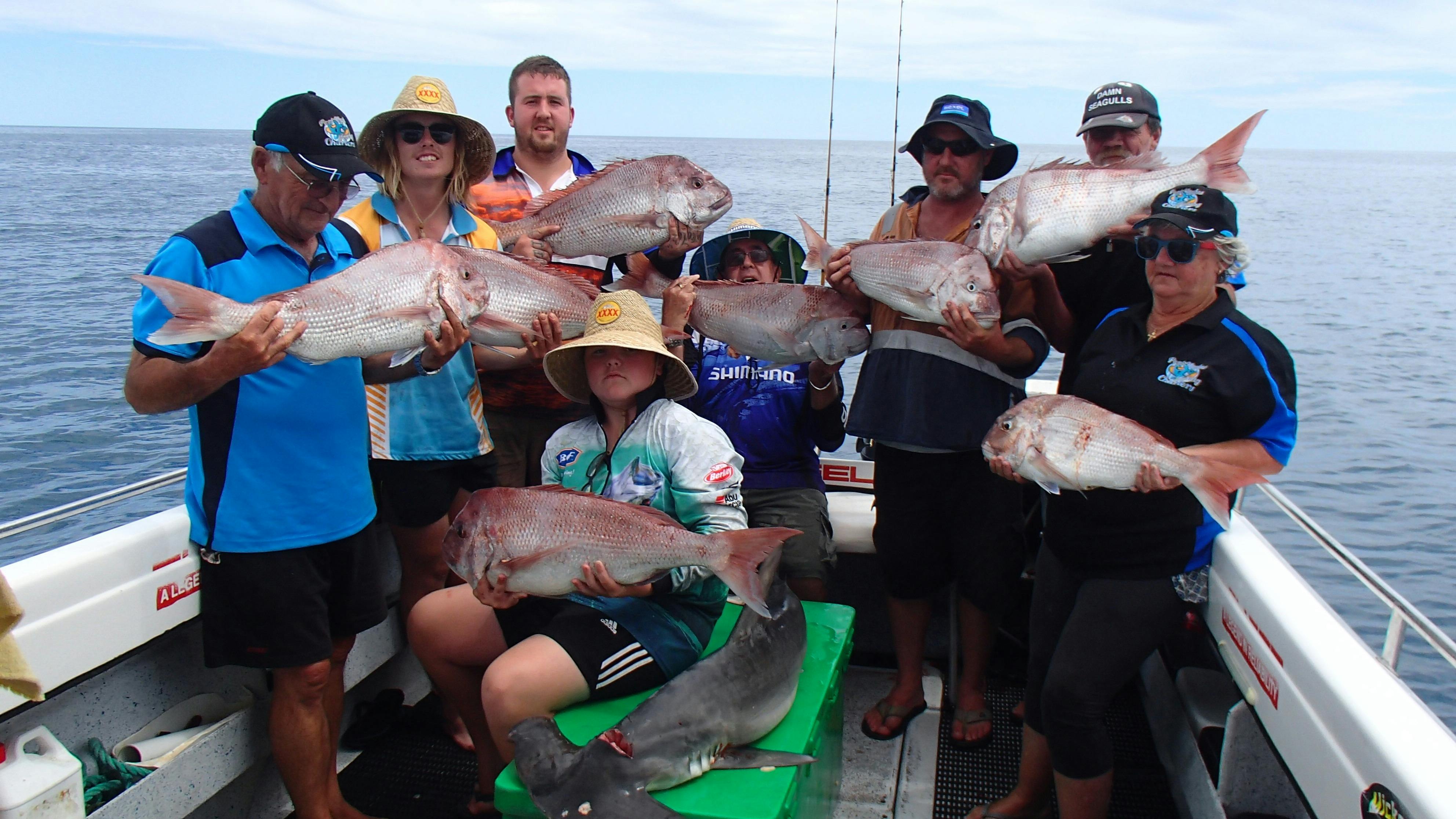 Great day out for our happy customers with a nice catch of snapper