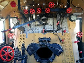 Explore the cabs of giant steam locomotives!