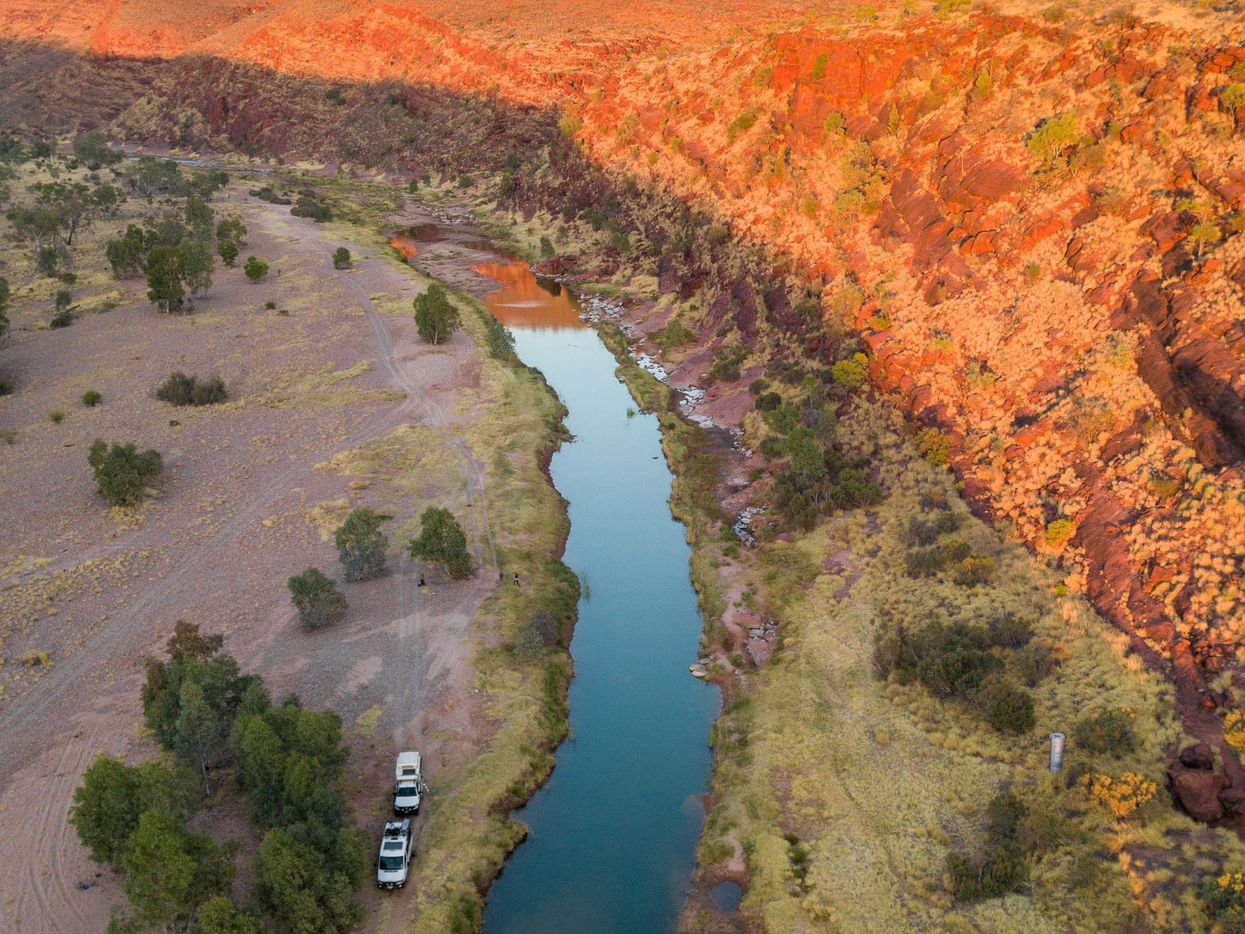 Arial view of Finke River