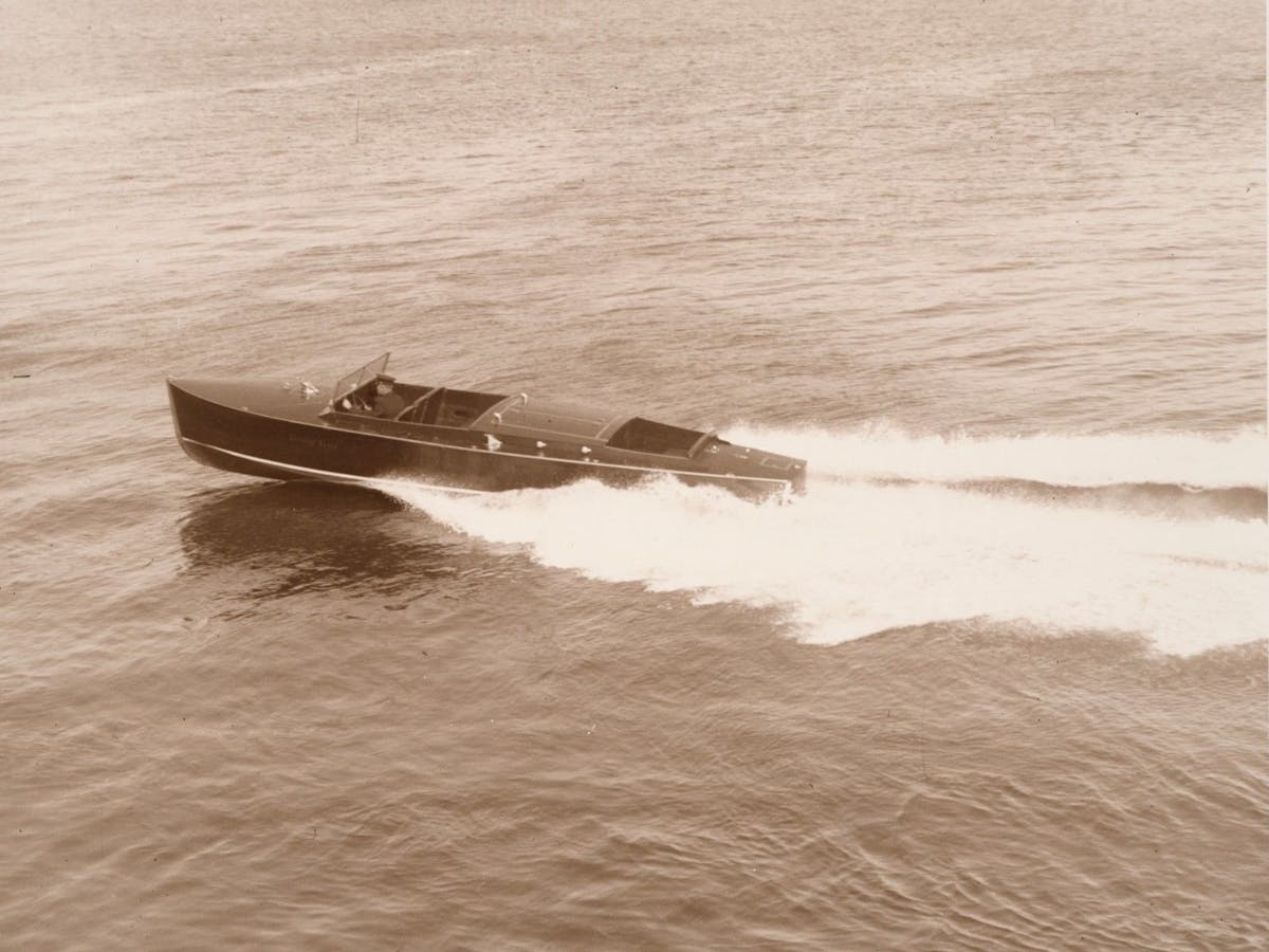 Photograph of the NSW Water Police launch Nemesis II on Sydney Harbour, New South Wales, Australia