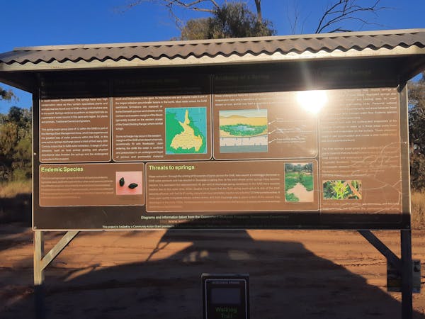 Info Sign at Eulo Free Camp