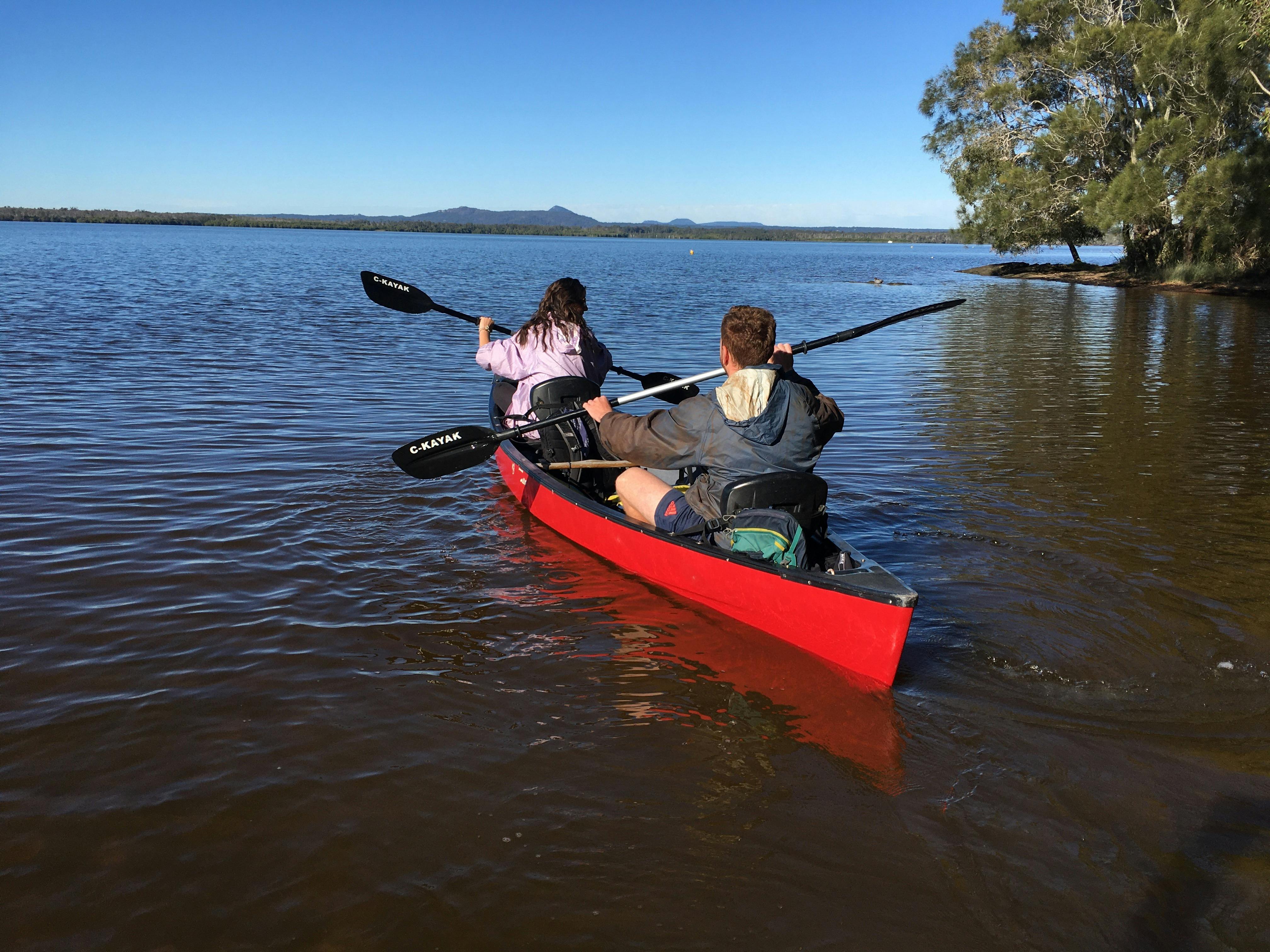 Heading out for a half-day paddle to the ancient waterways of Cooloothin Creek