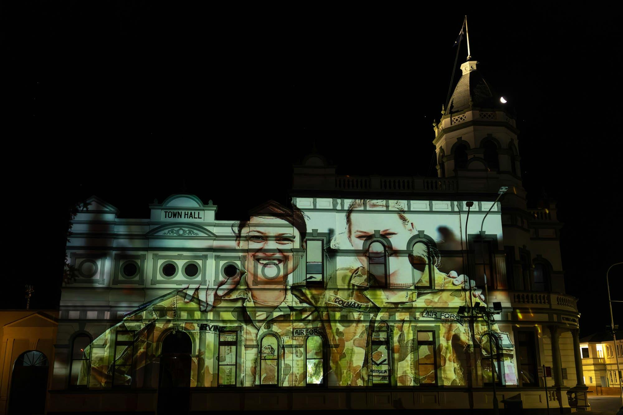 Forbes Town Hall Anzac Day Projection
