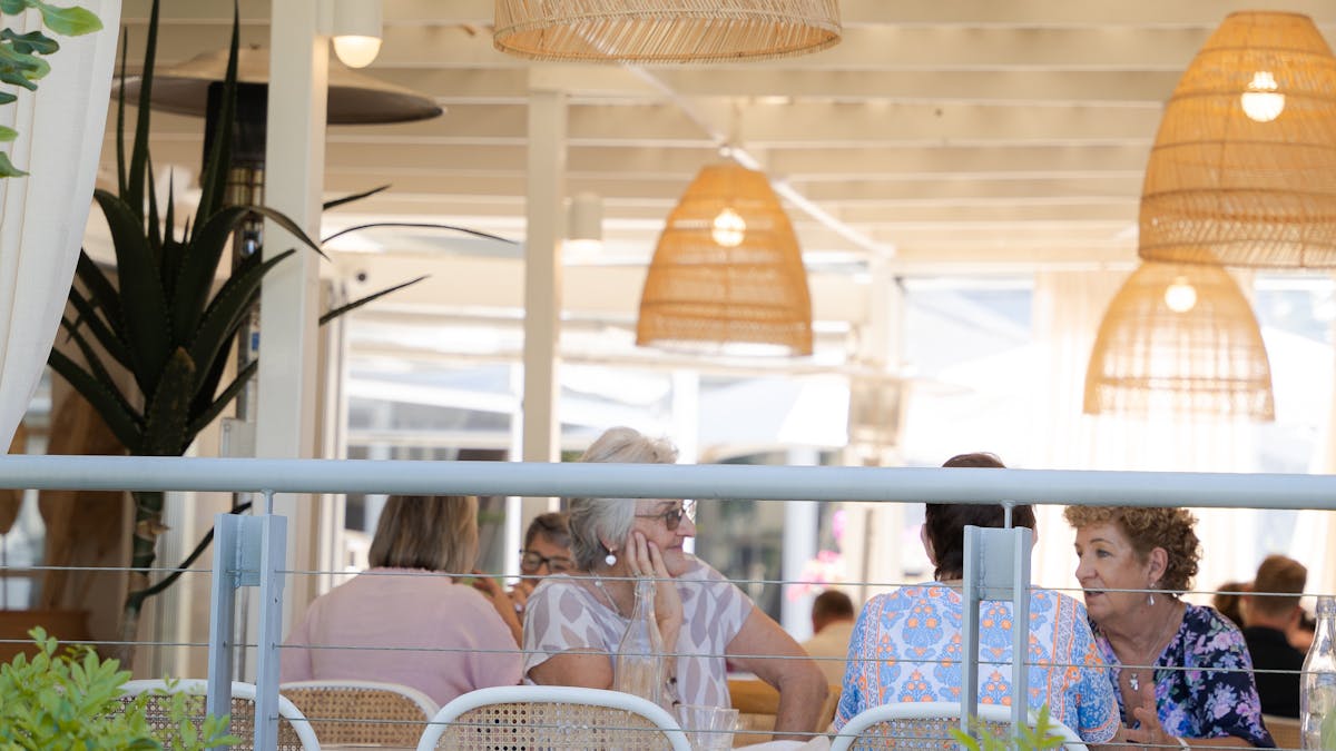 Outdoor Terrace, Light outdoor undercover area, with linen curtains and feature lights