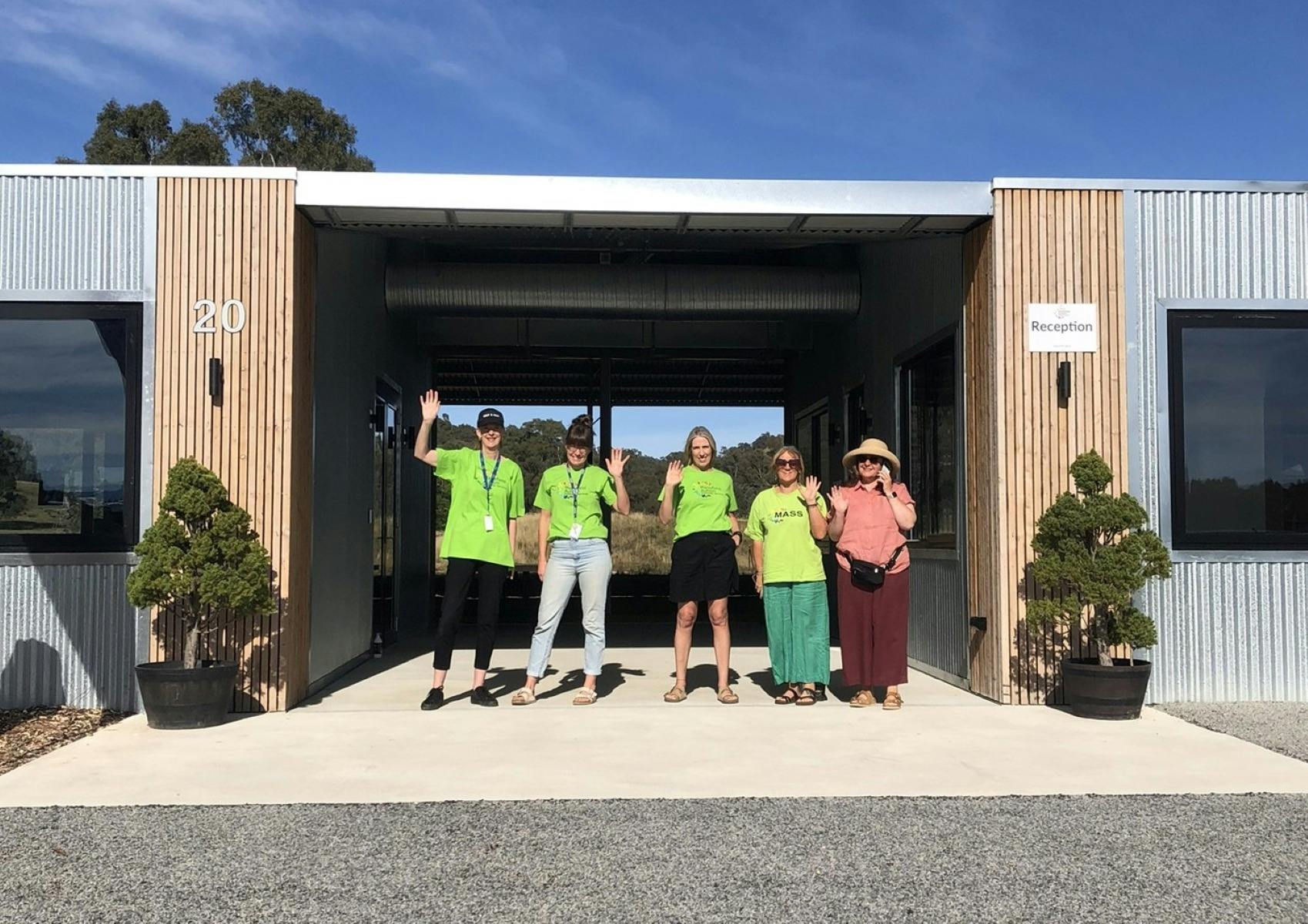 staff welcome at the Activity Centre