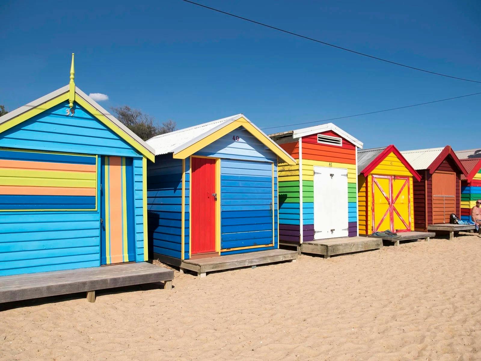 Visit the colourful bathing boxes of the Mornington Peninsula