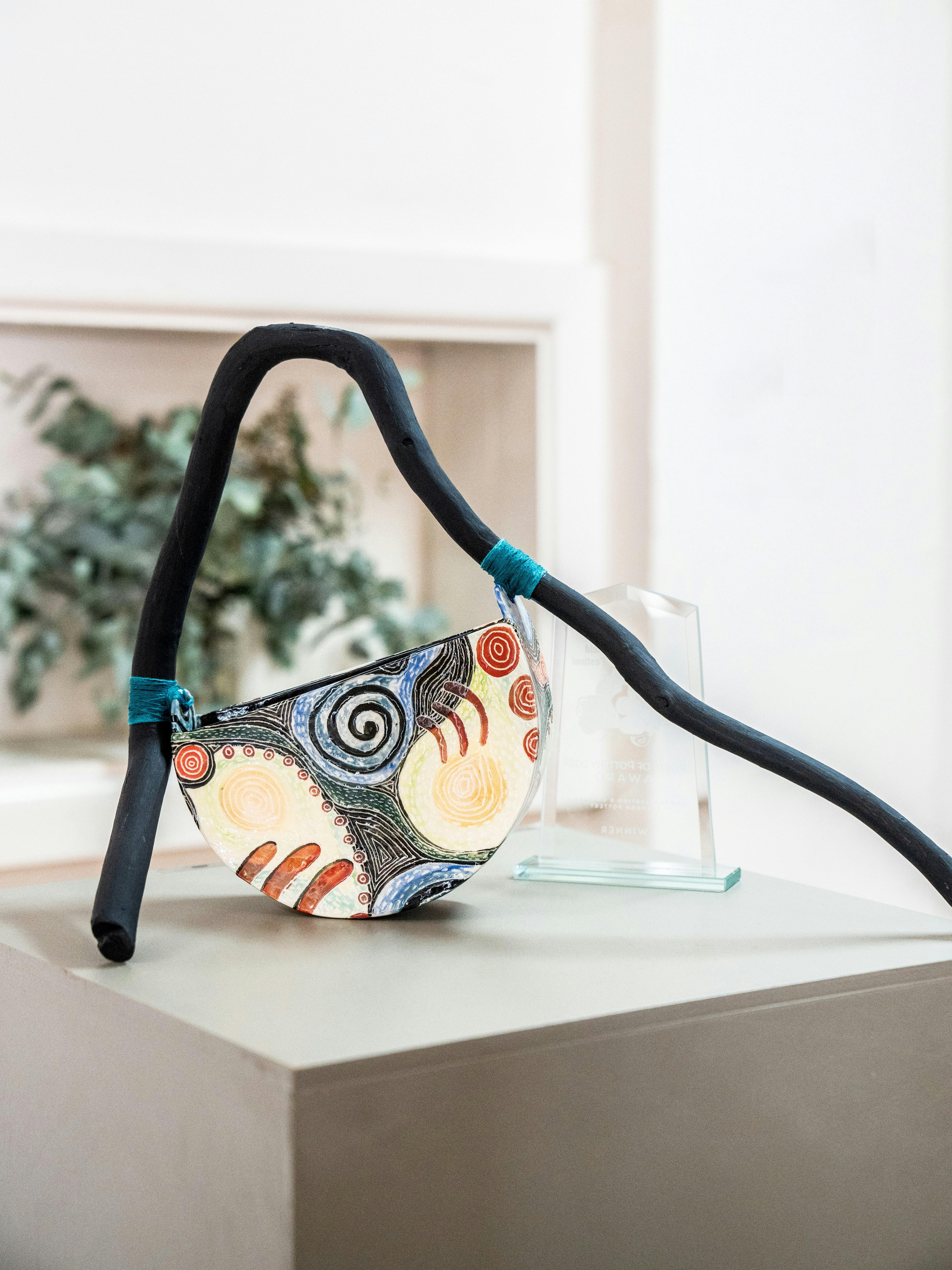 Kym Stubbs winning artwork of the Poets of Pottery Exhibition.