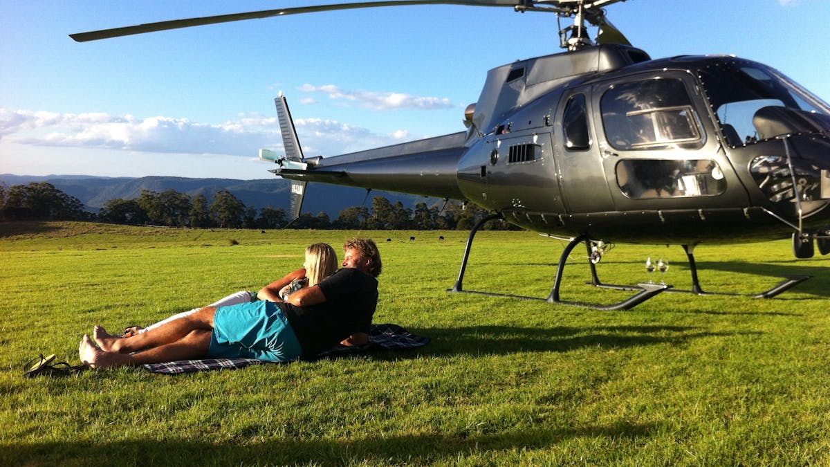 Helicopter picnics in style