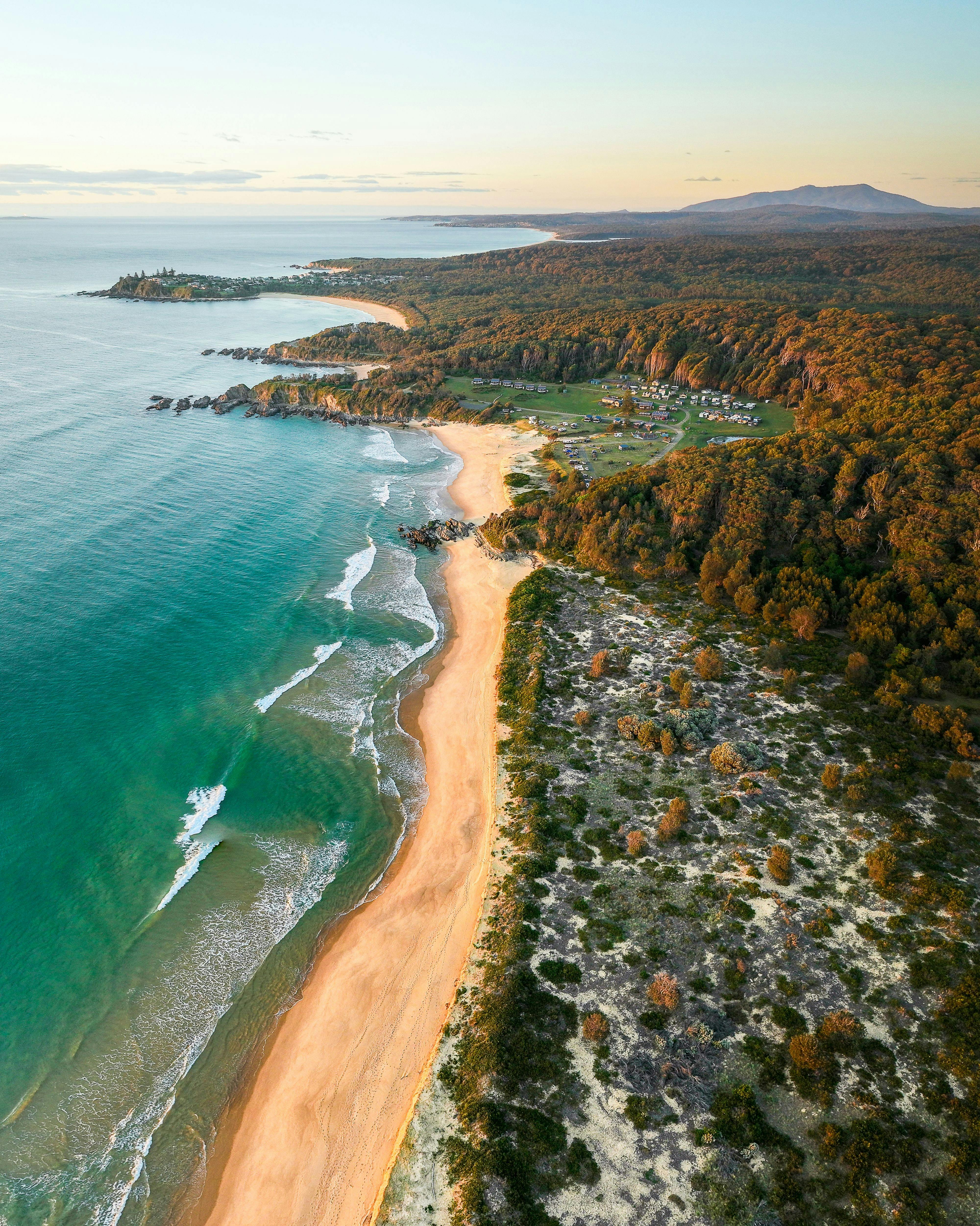 I will be walking a few laps of the deserted  beach between Potato Point and Turros Heads  most days
