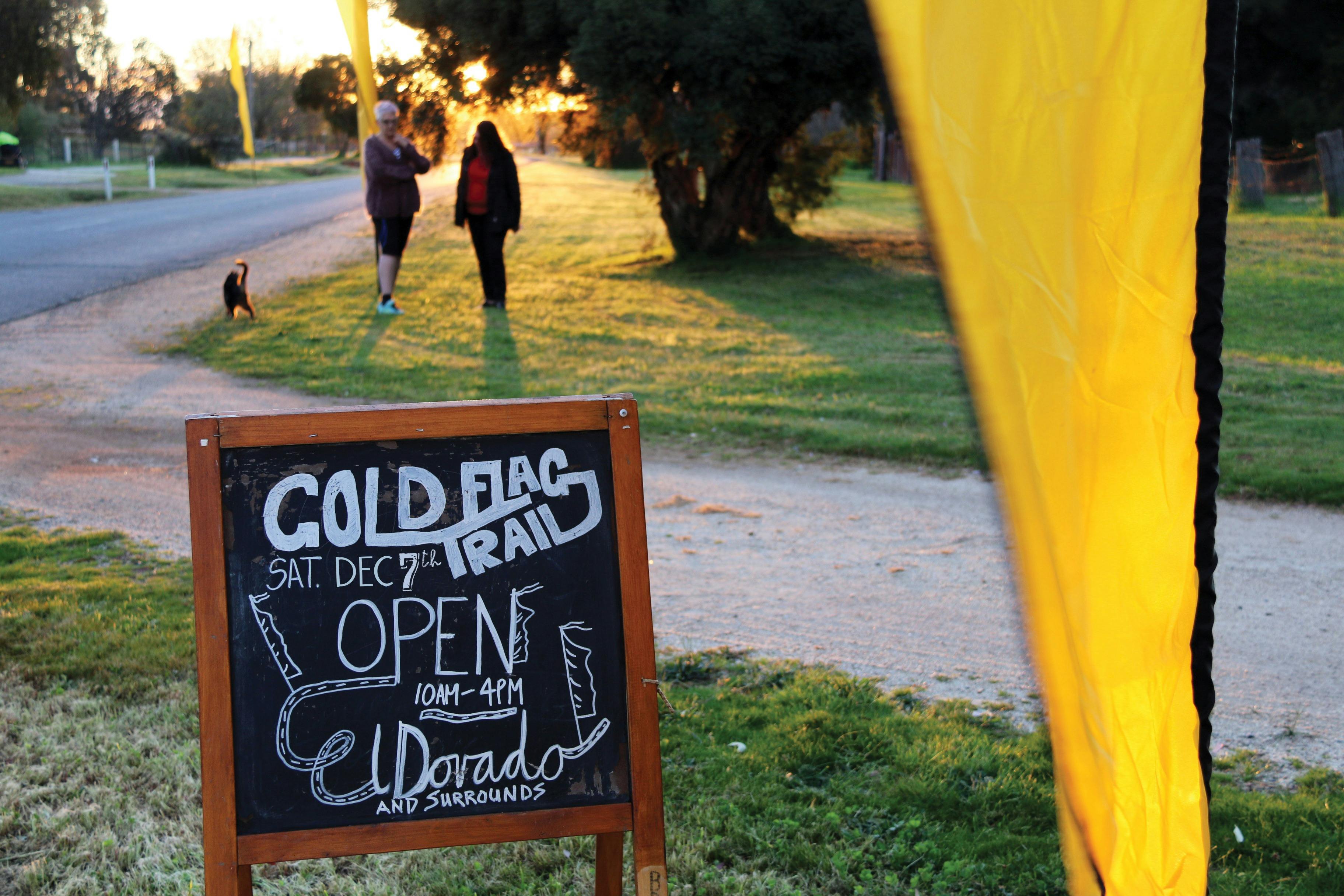 Gold Flags are out for Dec 7 2024 at attractions and businesses  Eldorado and surrounds