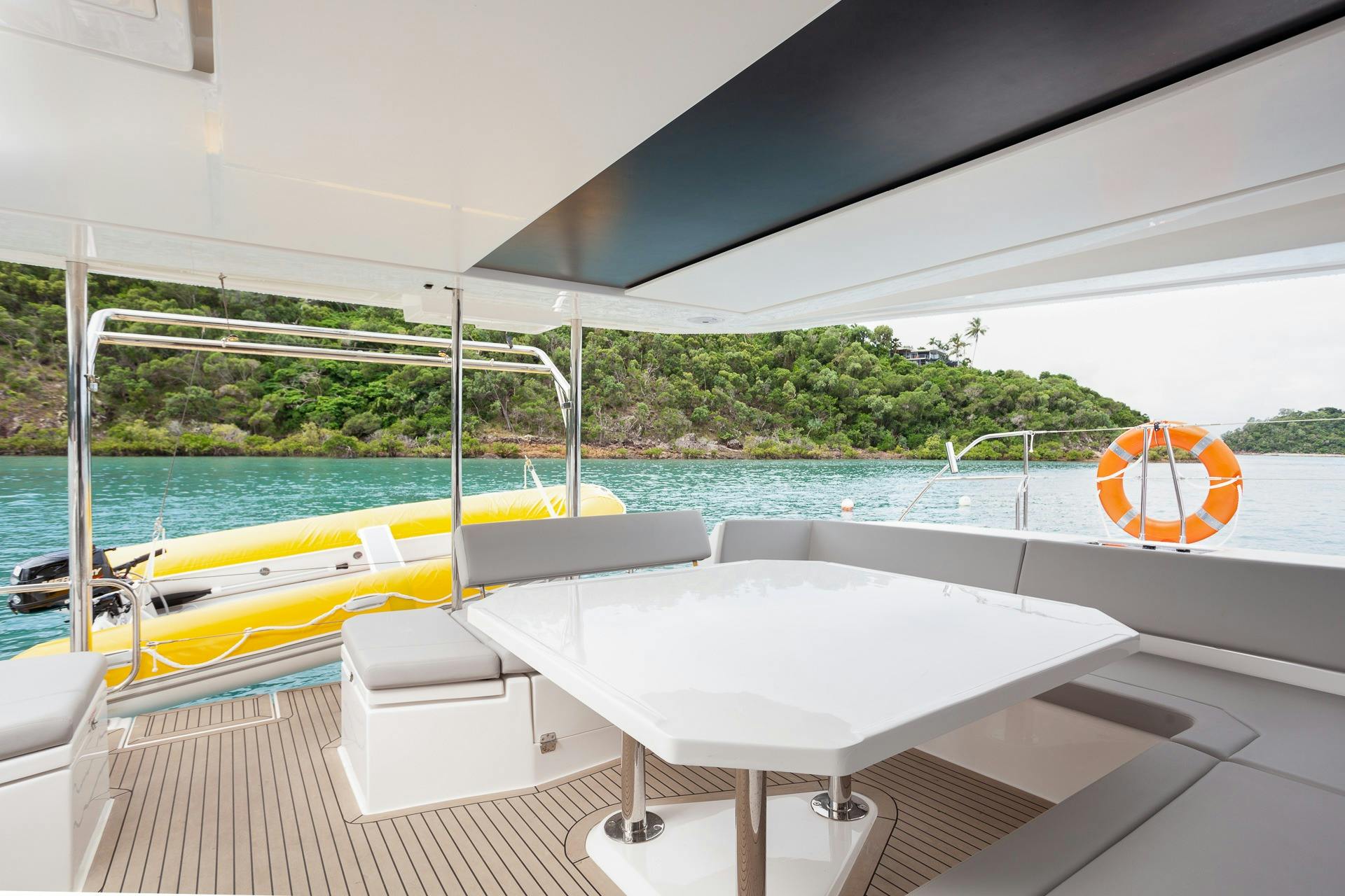 cockpit dining area Leopard 50 Whitsundays