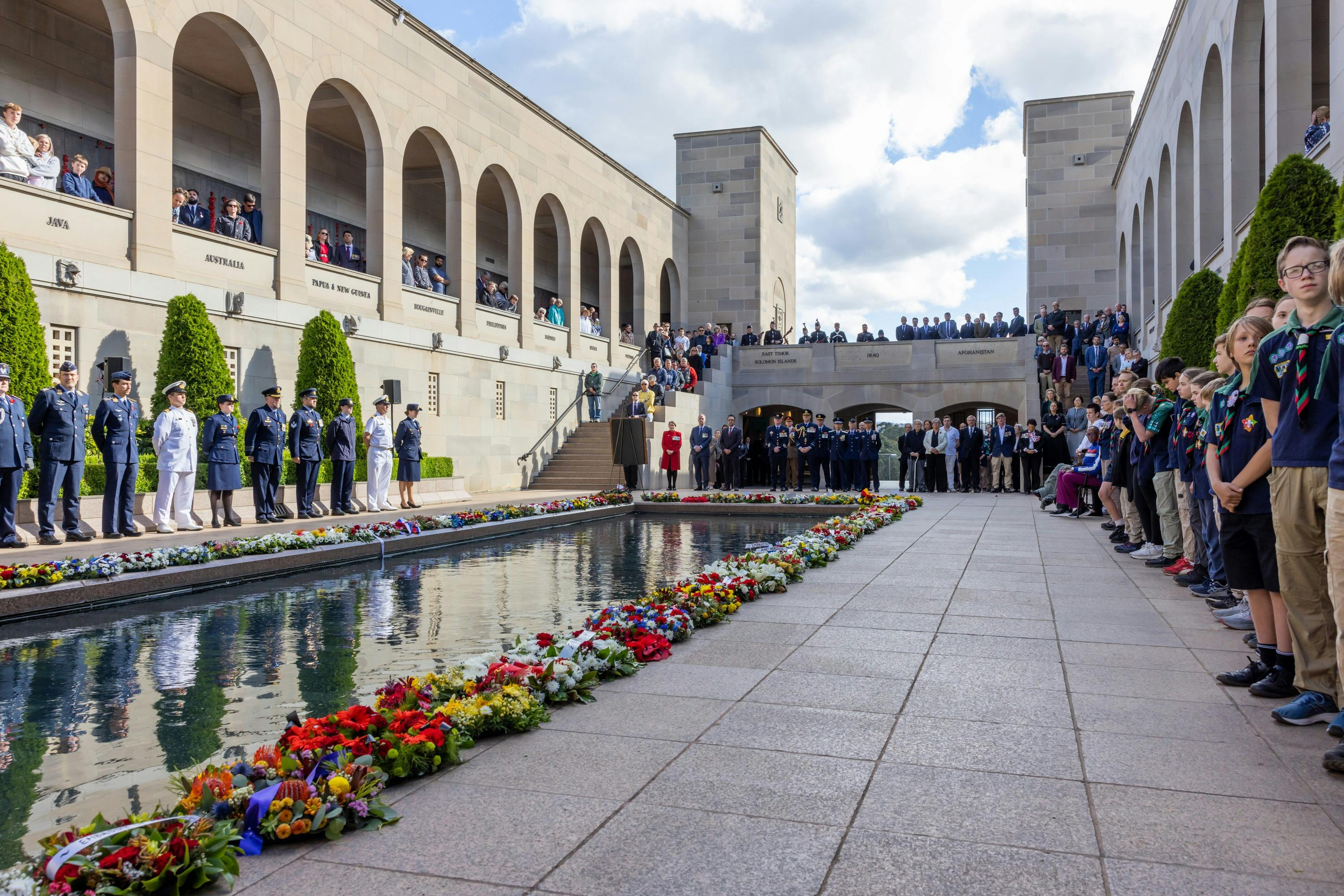 Visitors at Last Post Ceremony
