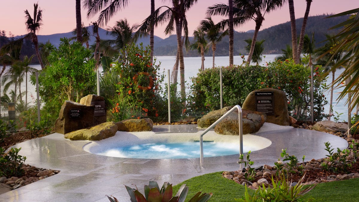 Heated Spa located amongst the resort's lush landscaped gardens