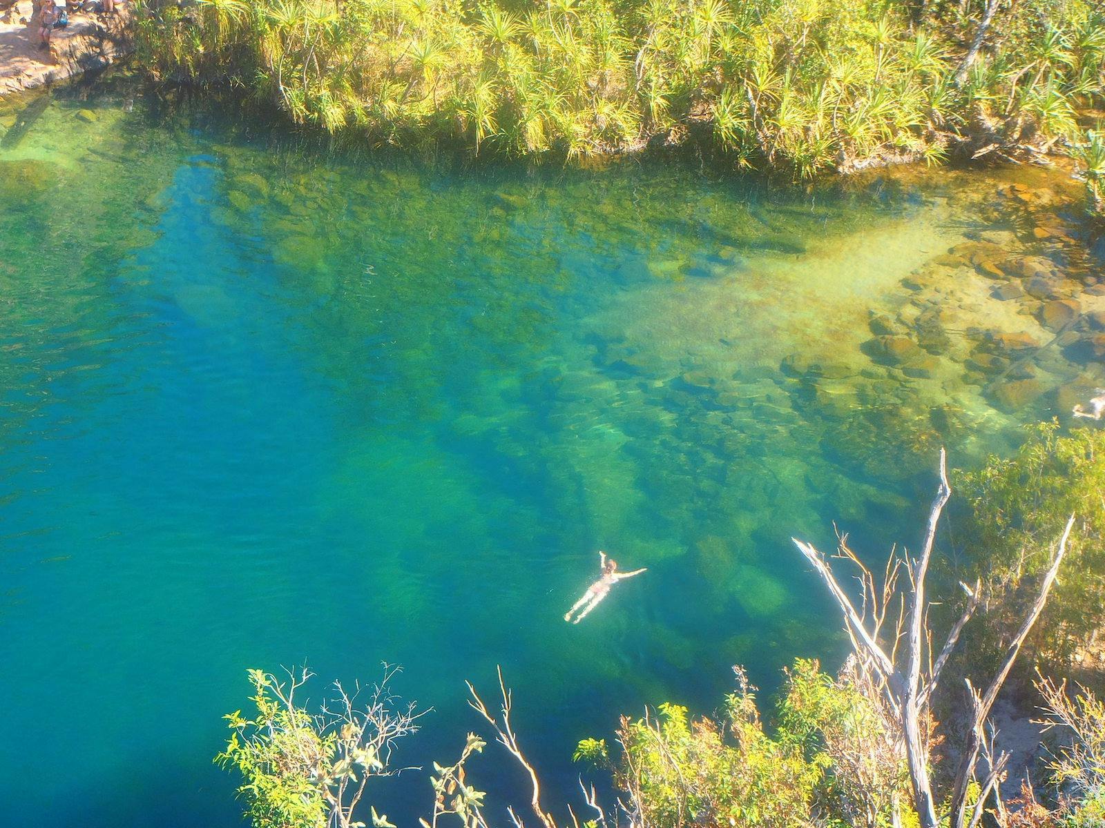 Territory Expeditions guests at Gunlom Falls