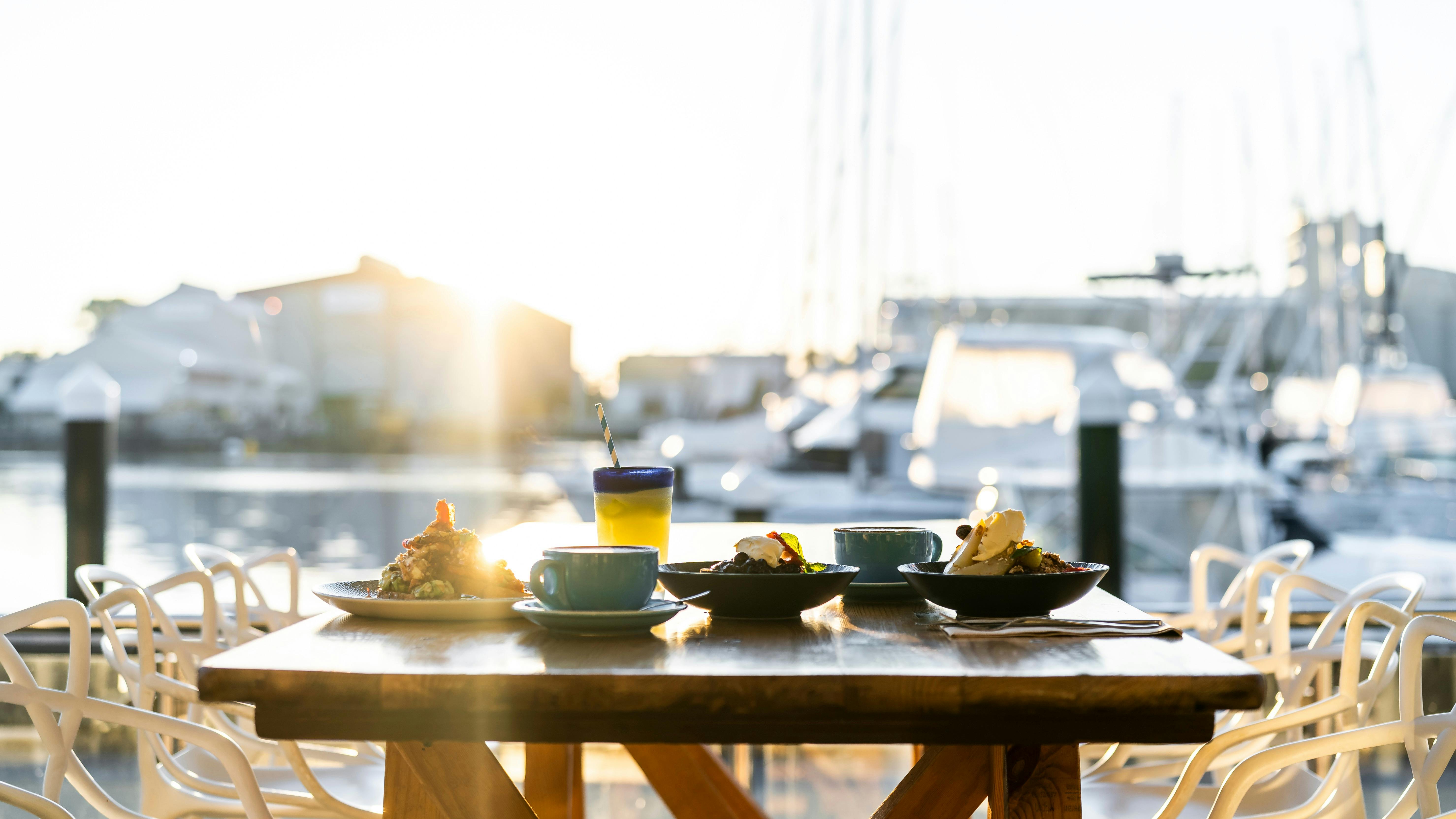 Food at the Wickham Boatshed