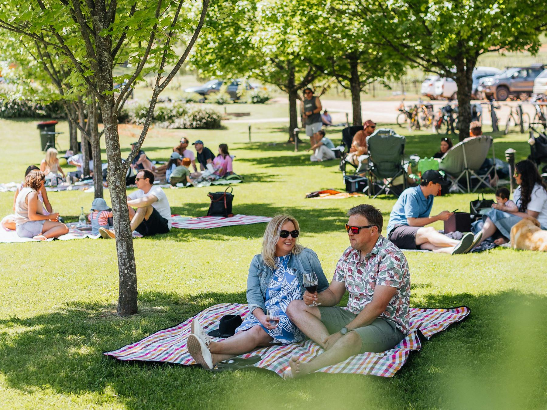 people picnicking at Ringer Reef Winery