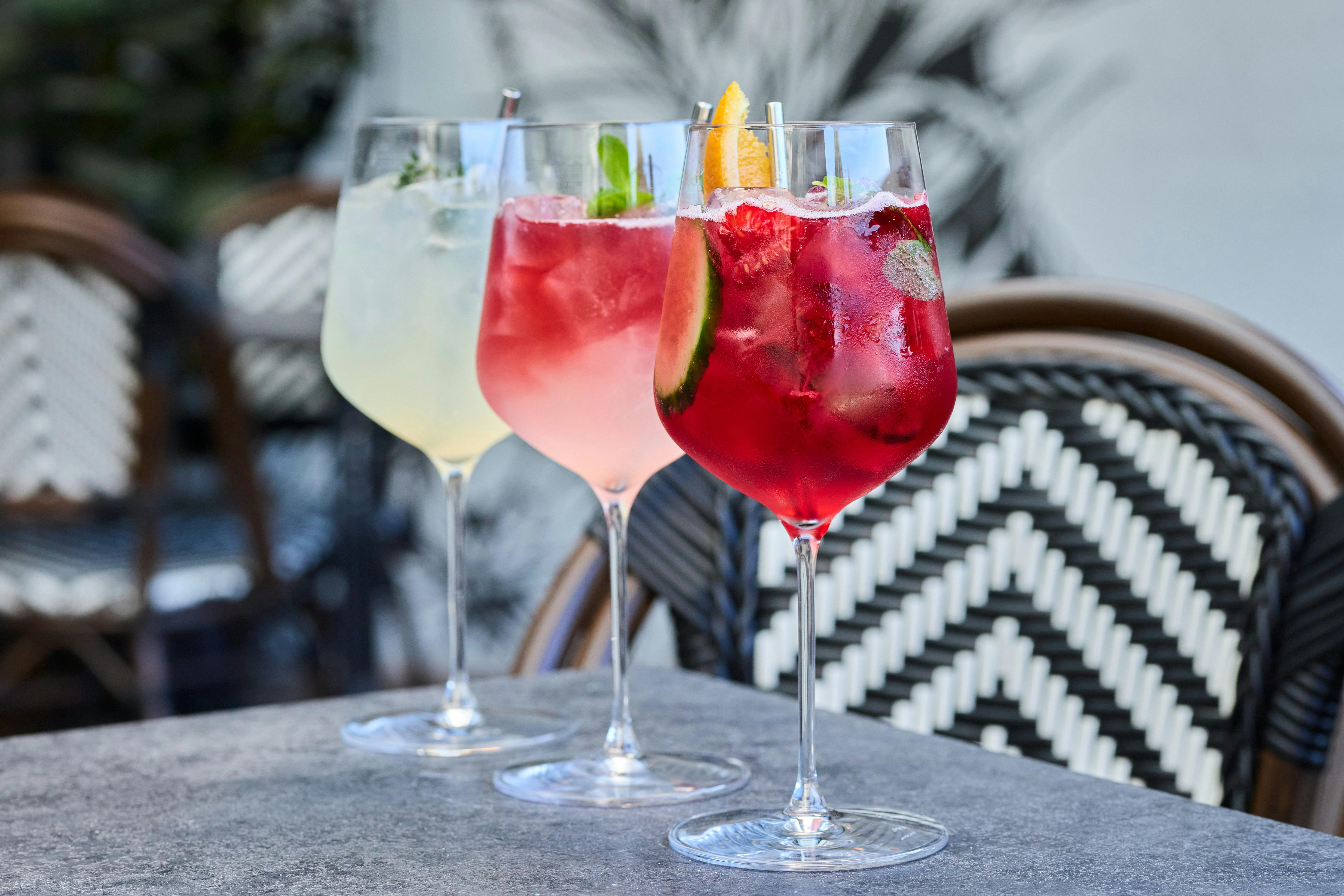 Three different Gin Spritzes