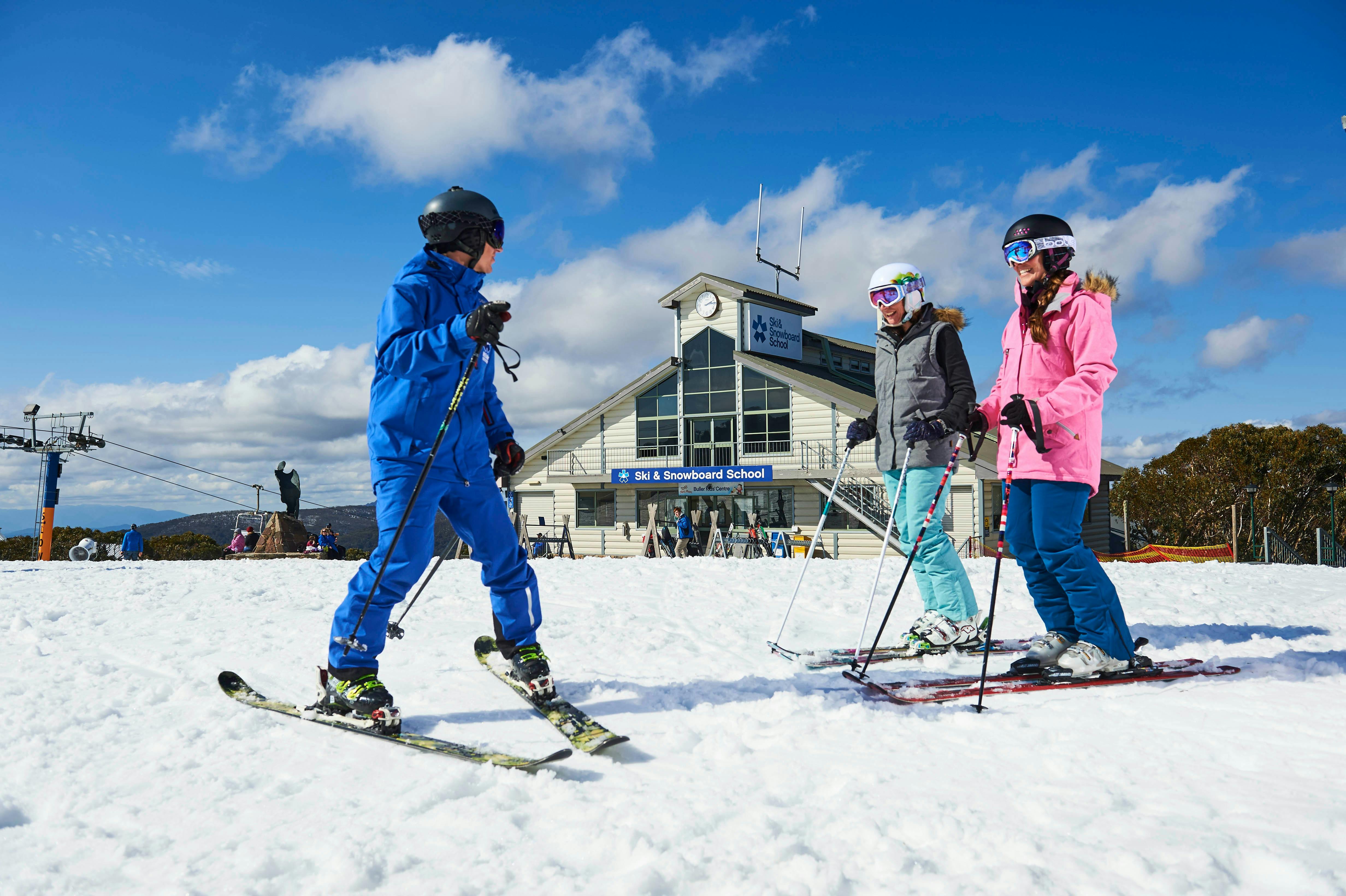 Adults in Mt Buller Ski School Lesson