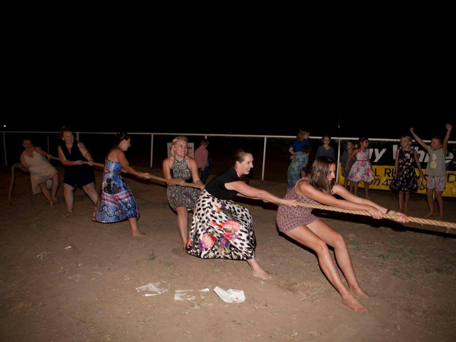 Women playing Tug of War