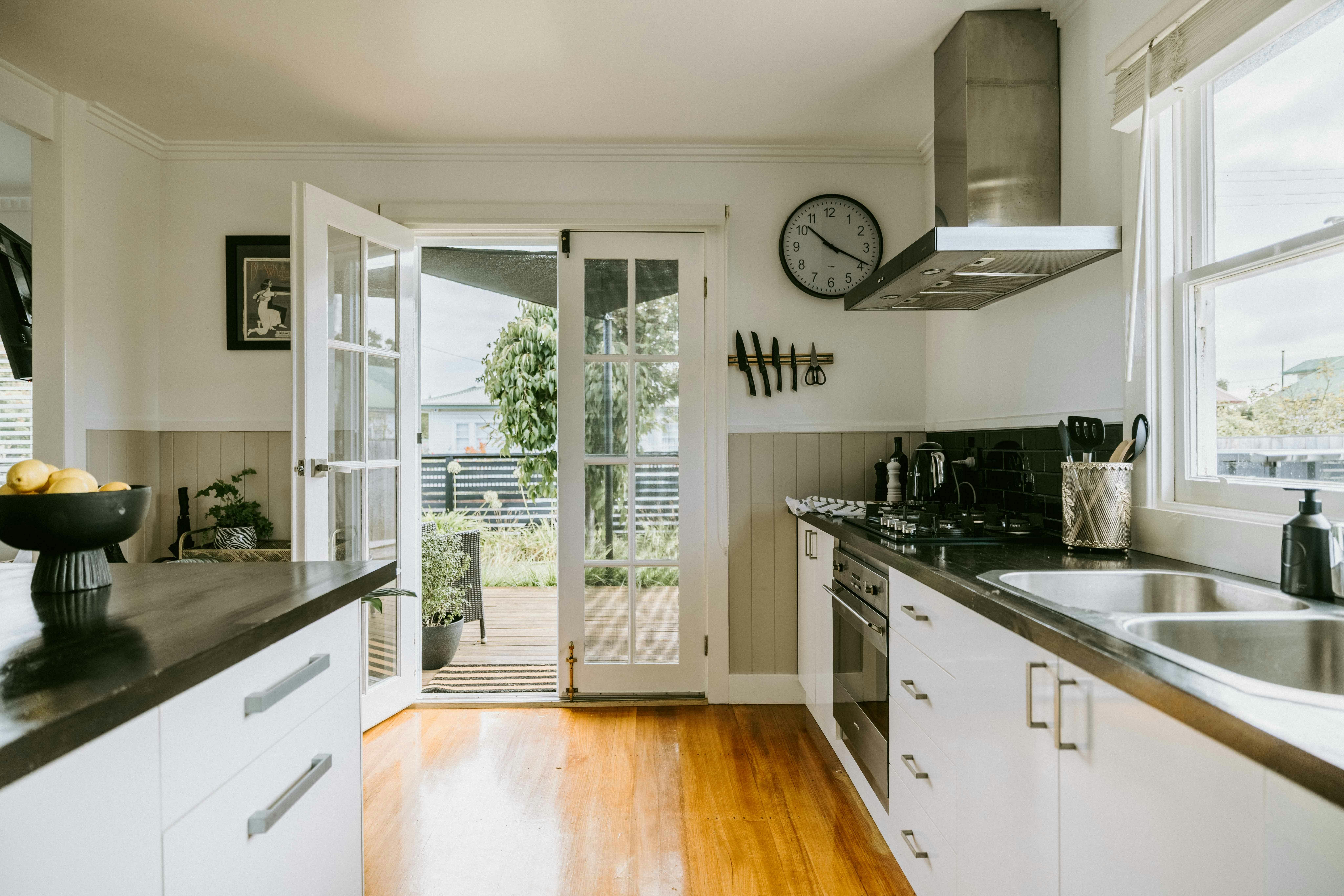 Enjoy cooking in the fully equipped kitchen with sleek, modern appliances.