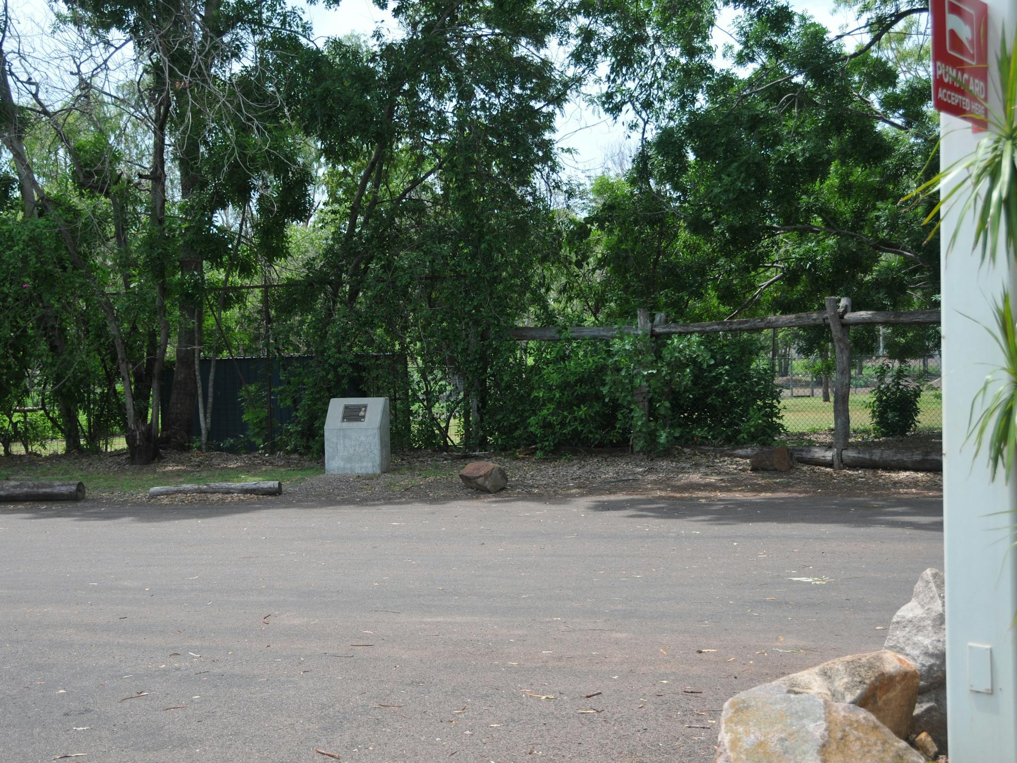 – Memorial against the fence.