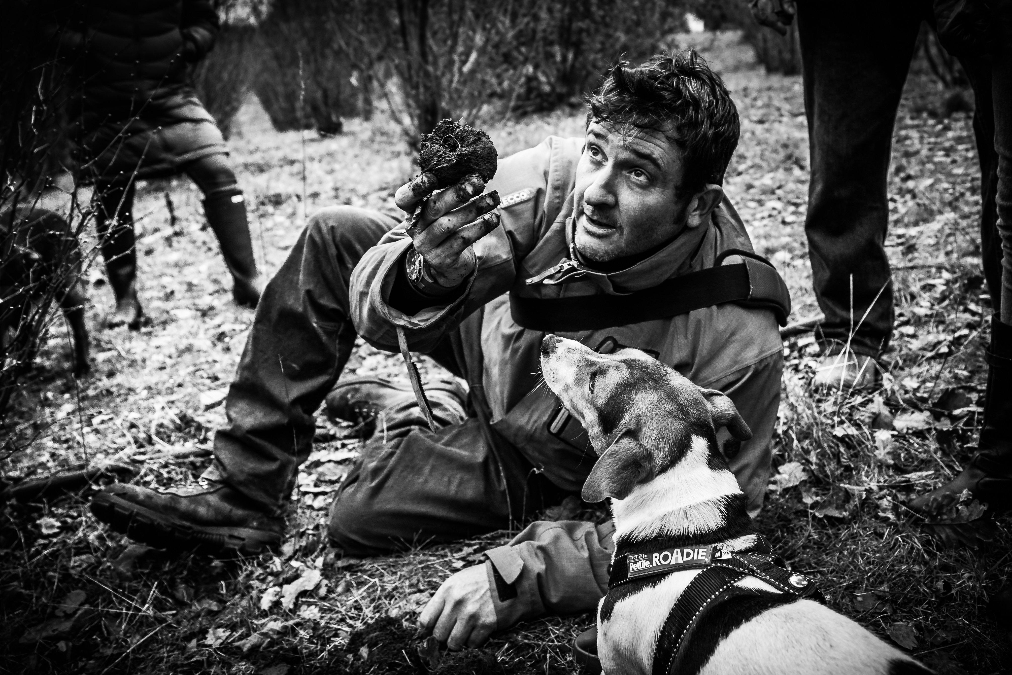 Damian and Frisbee find a nice one..