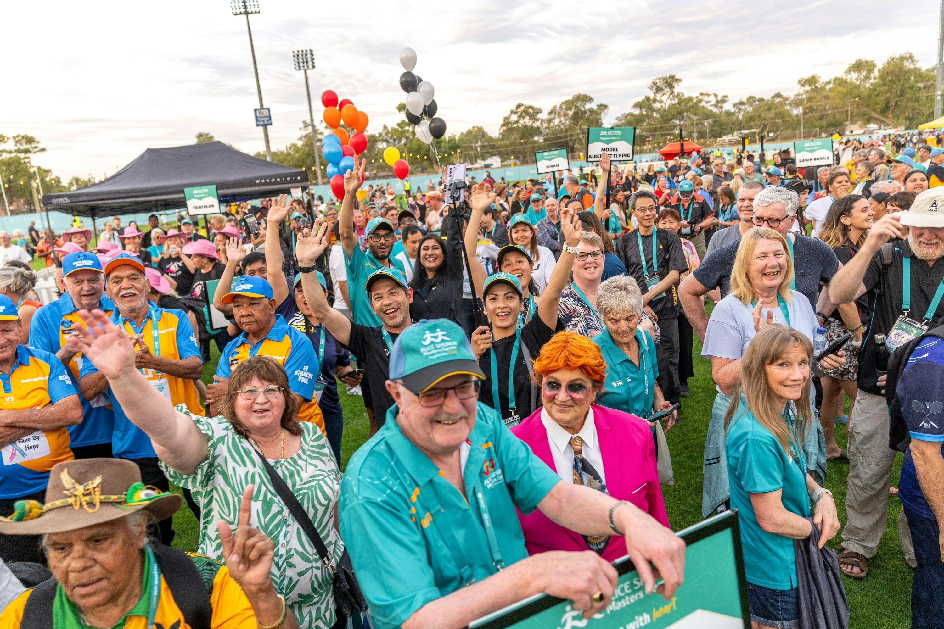 Opening Ceremony crowd at Alice Springs Masters Games