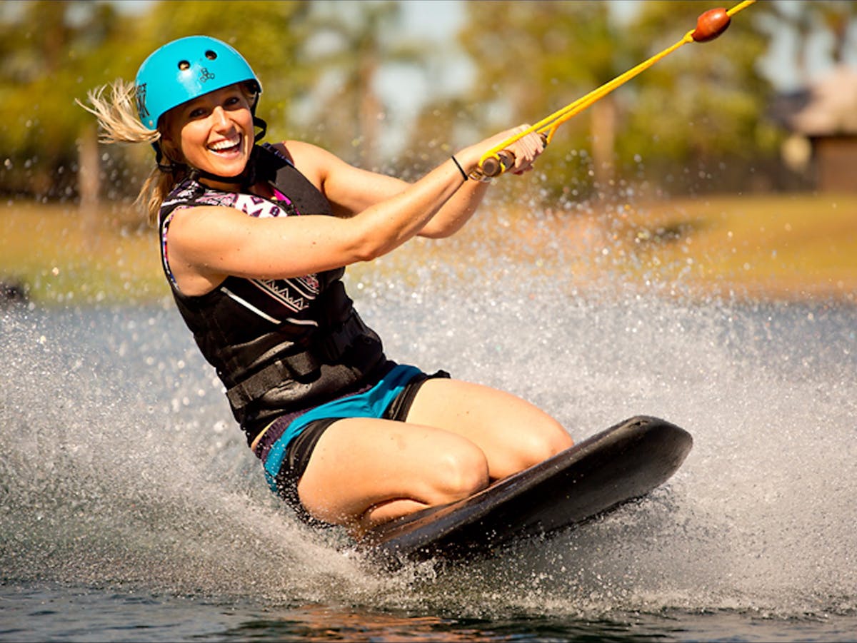 Kneeboarding at the Cairns Wake Park for beginners to advanced.