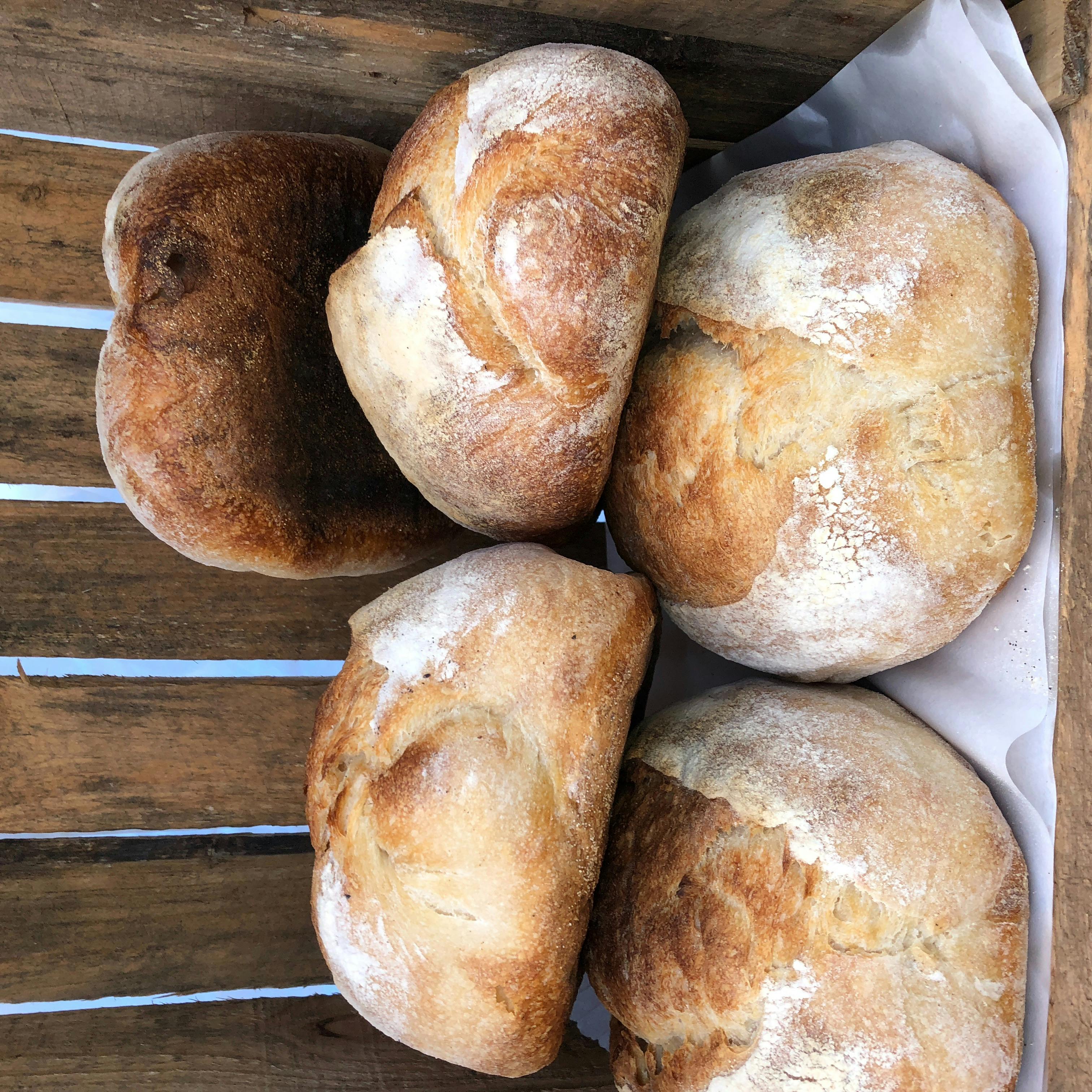 Fresh wood fired organic sourdough bread