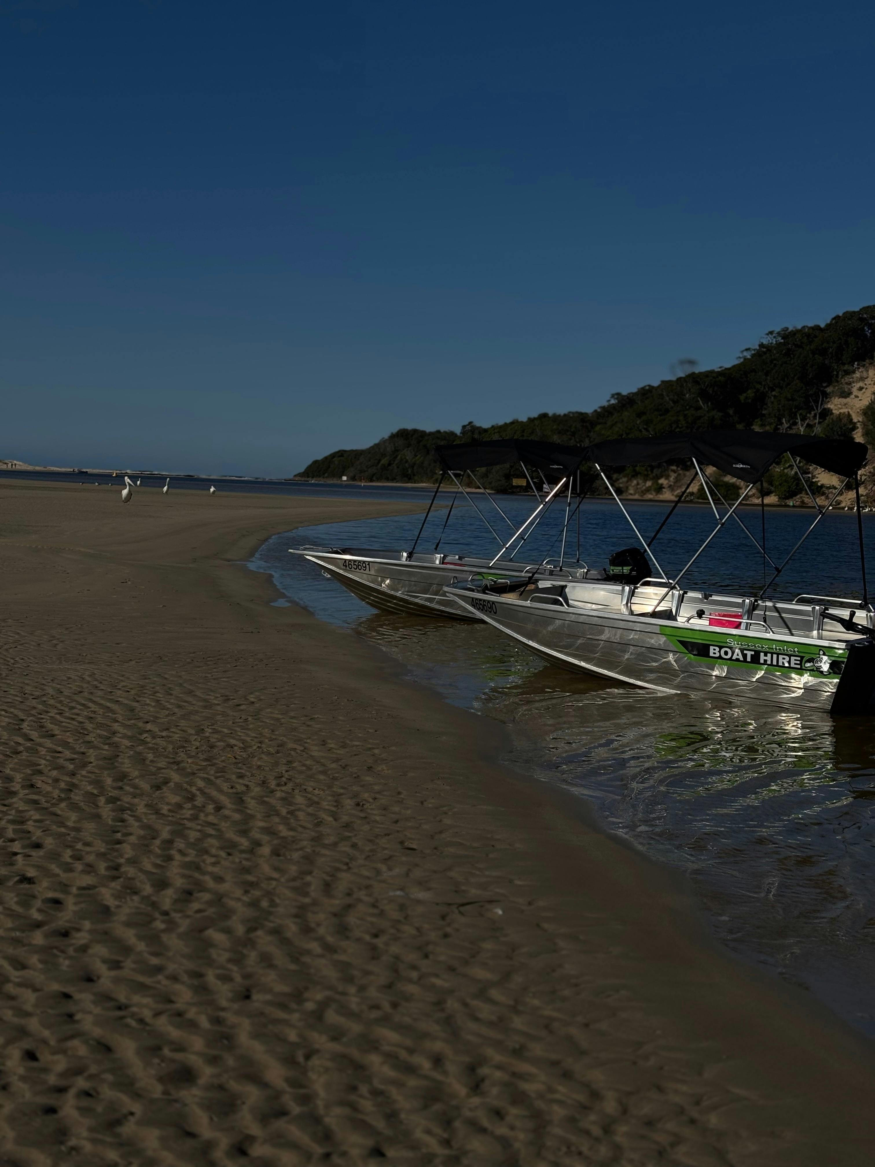 4 person boat with Bimini shade