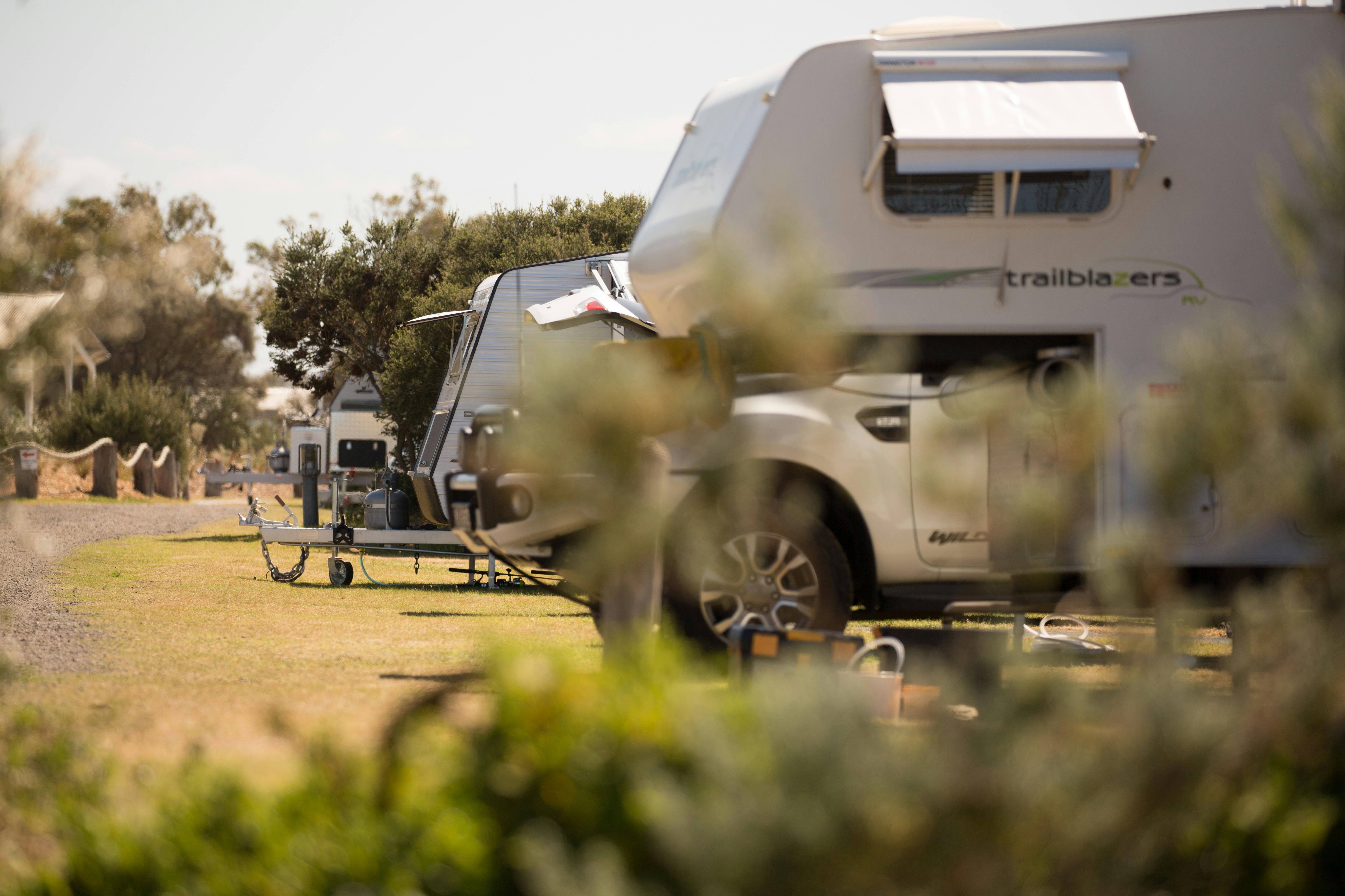 Image of caravans on powered sites