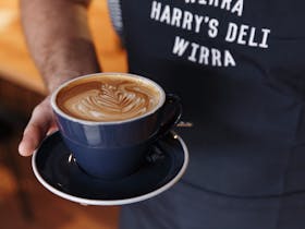 Coffee at Harry's Deli, Wirra Wirra