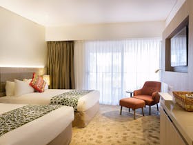 Garden View Rooms Renovated March 2016. Rooms come in twin double bedding configuration.