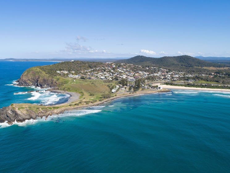 Crescent head drone_the whole town_Macleay Valley Coast