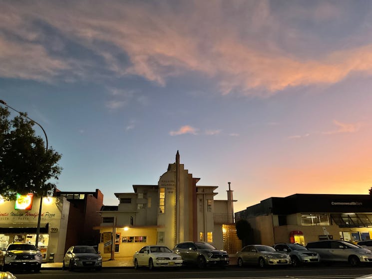 Malachi Gilmore Hall, Oberon NSW at sunset