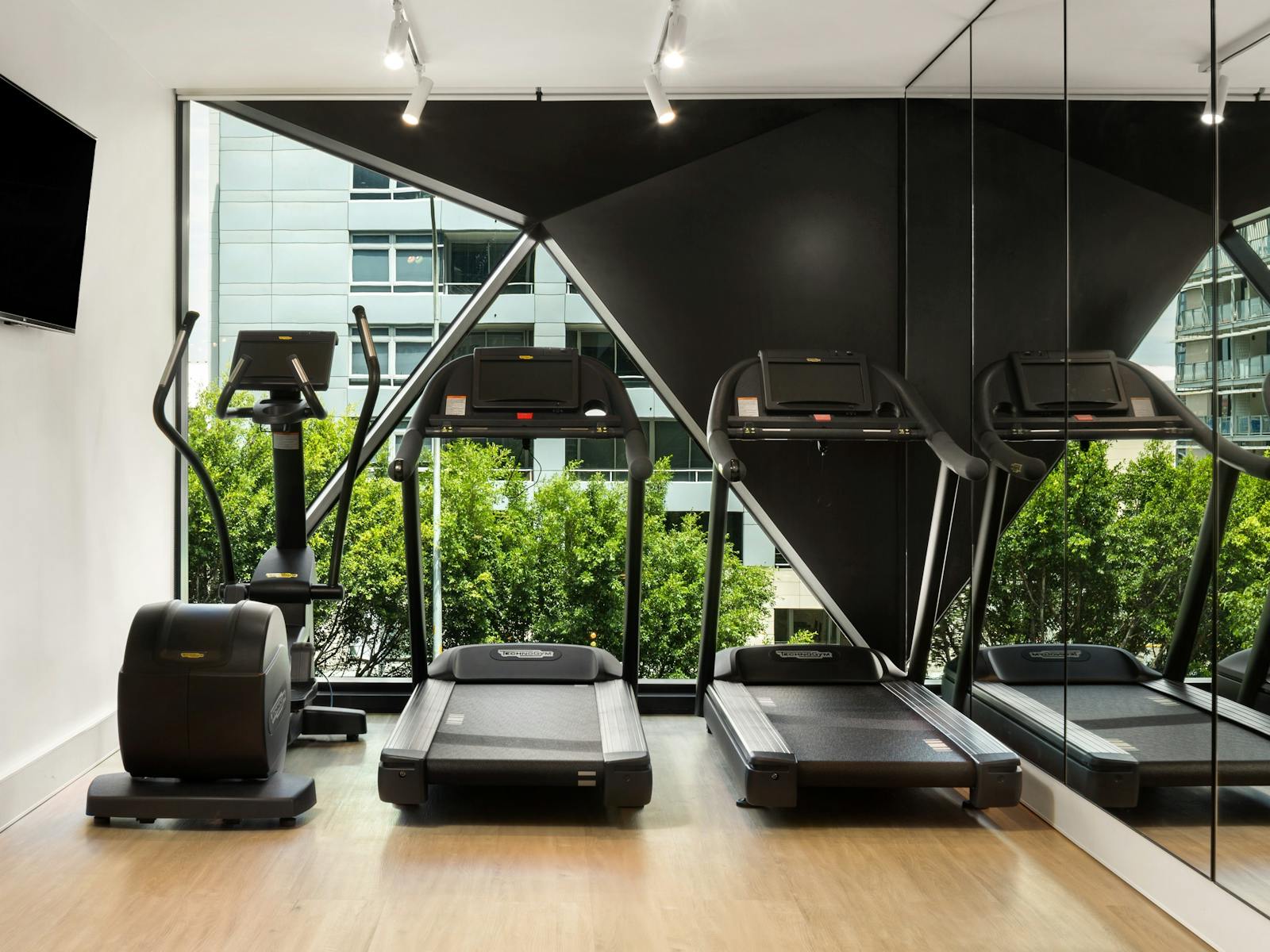 Small but perfectly formed, the 24-hour gym has the latest strength and cardio training equipment.