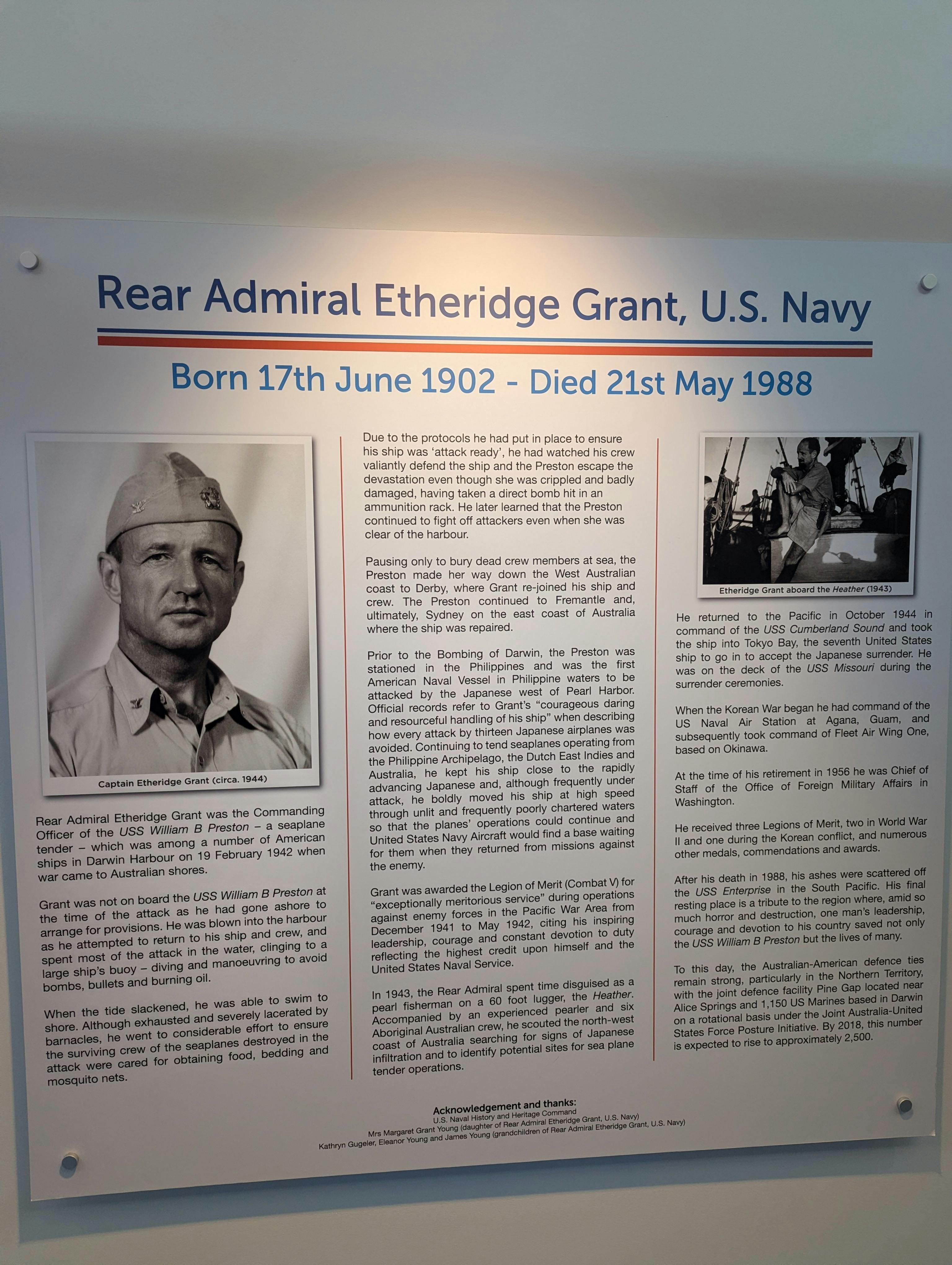 Admiral Captain Etheridge info