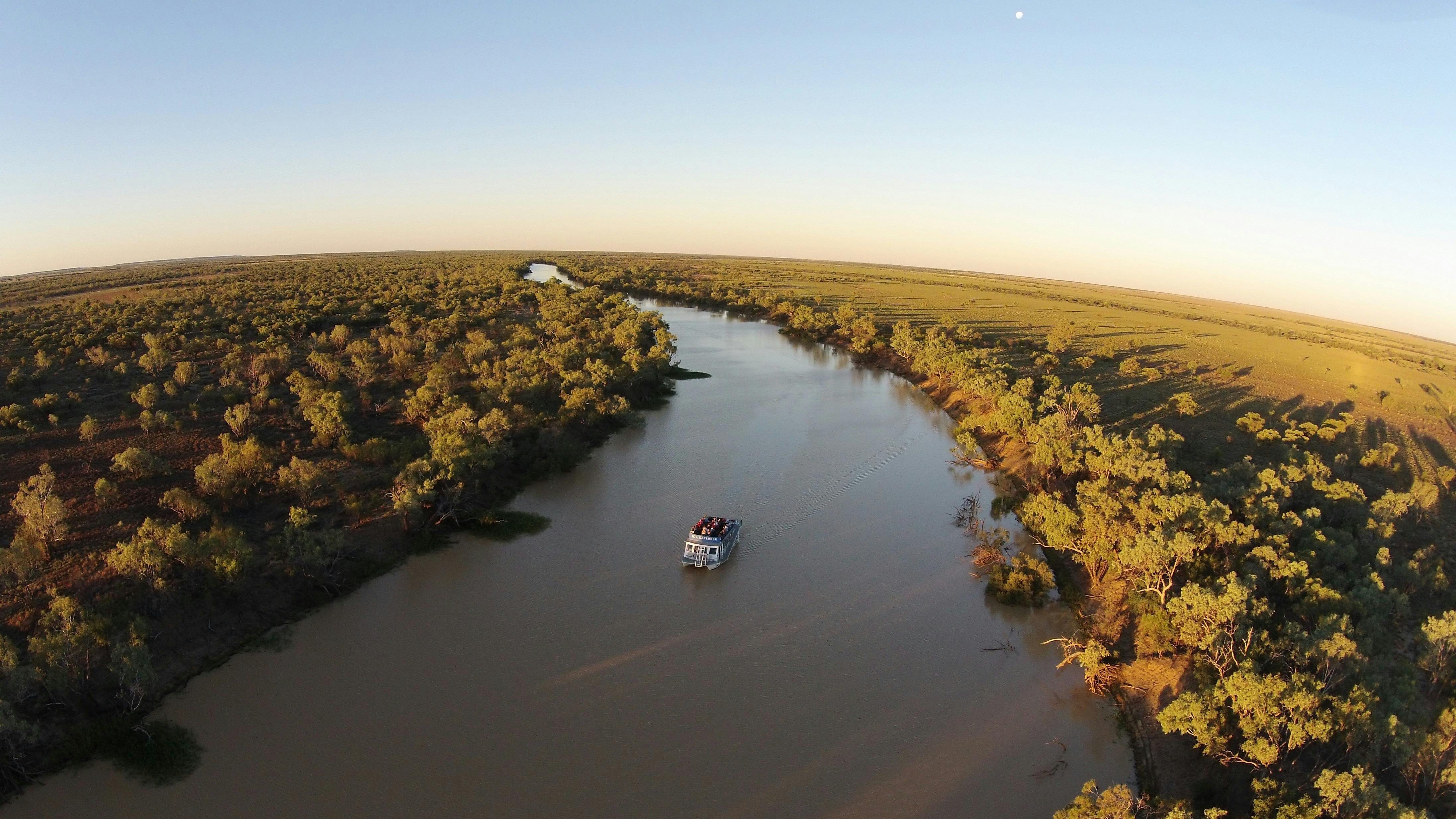 Aerial view of the Drovers Sunset Cruise